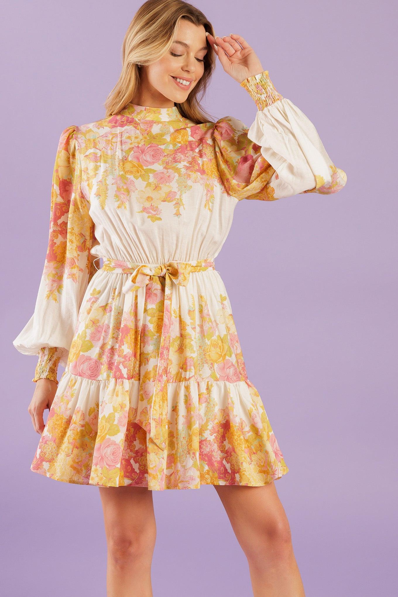 GO GET IT PINK WOVEN MINI DRESS.