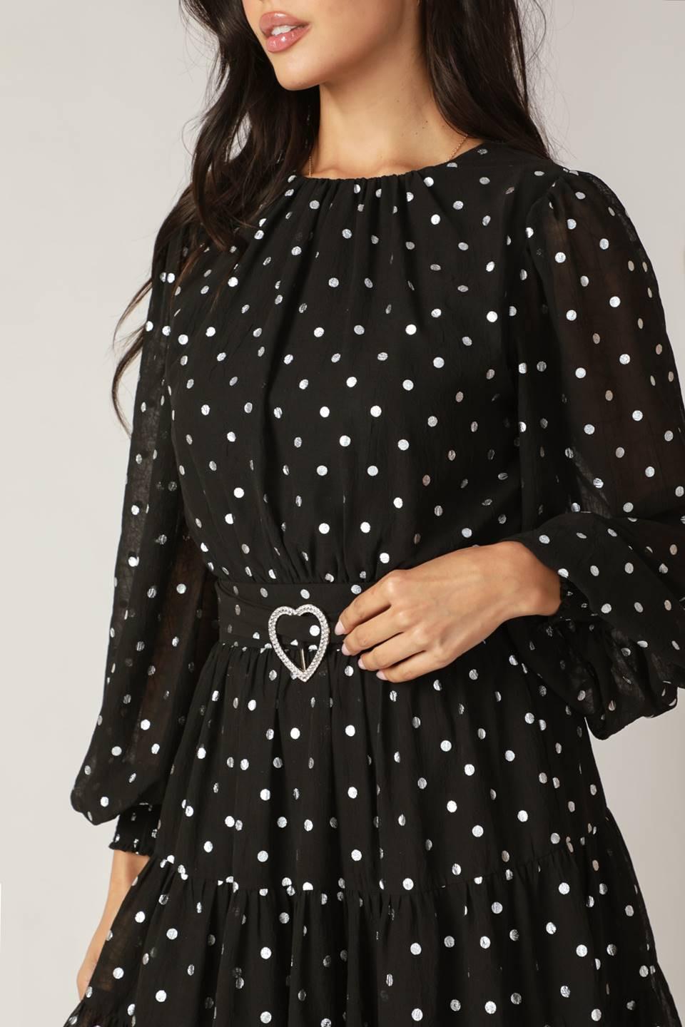 DANCING IN THE RAIN WOVEN MINI DRESS.