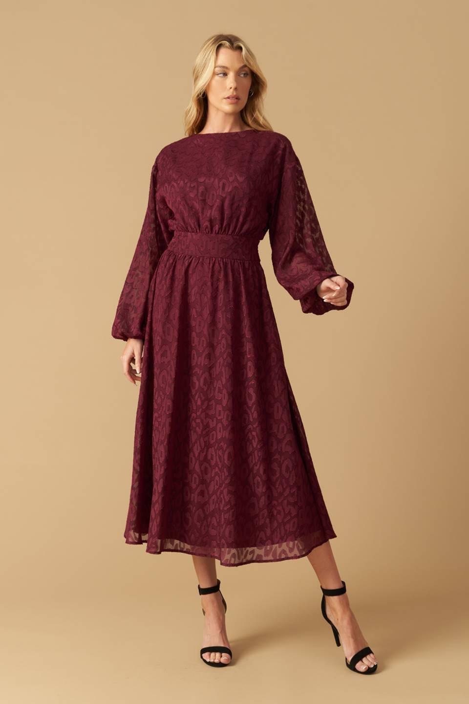 TOO GOOD TO BE TRUE WOVEN MIDI DRESS.