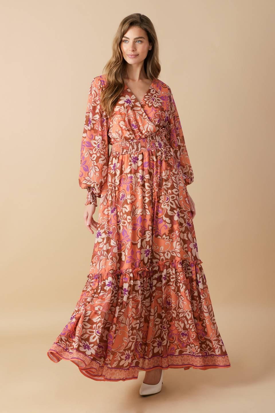 WHISPERING WILLOWS WOVEN MAXI DRESS.