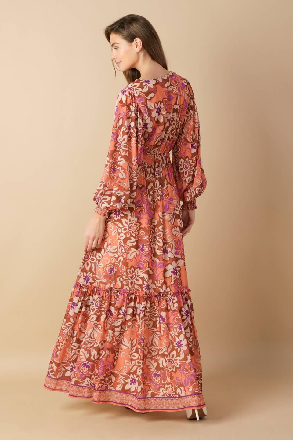 WHISPERING WILLOWS WOVEN MAXI DRESS.