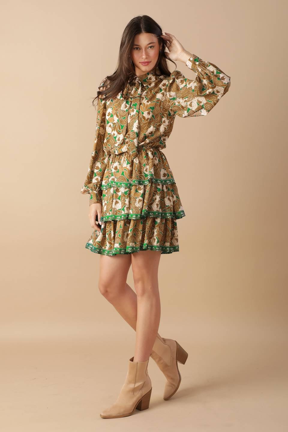 OPEN PATH WOVEN MINI DRESS.