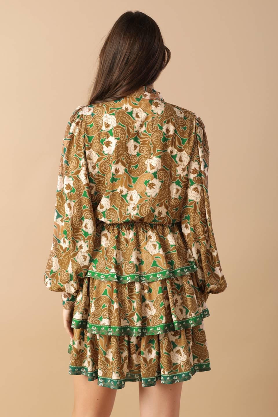 OPEN PATH WOVEN MINI DRESS.
