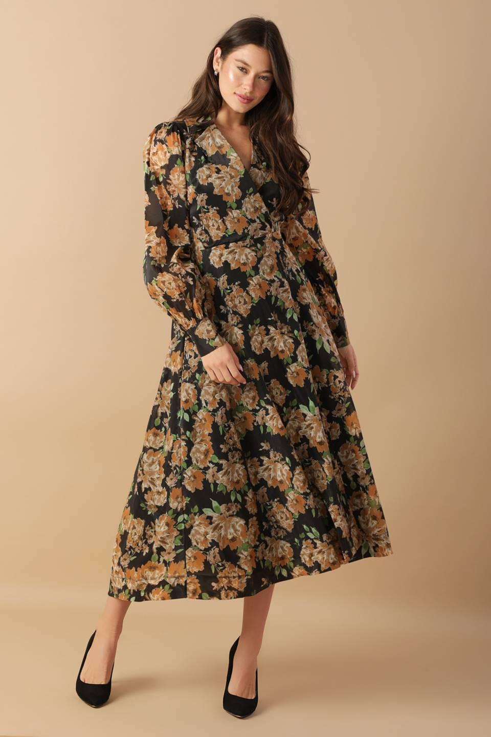 TIME TO EVOLVE WOVEN MIDI DRESS.
