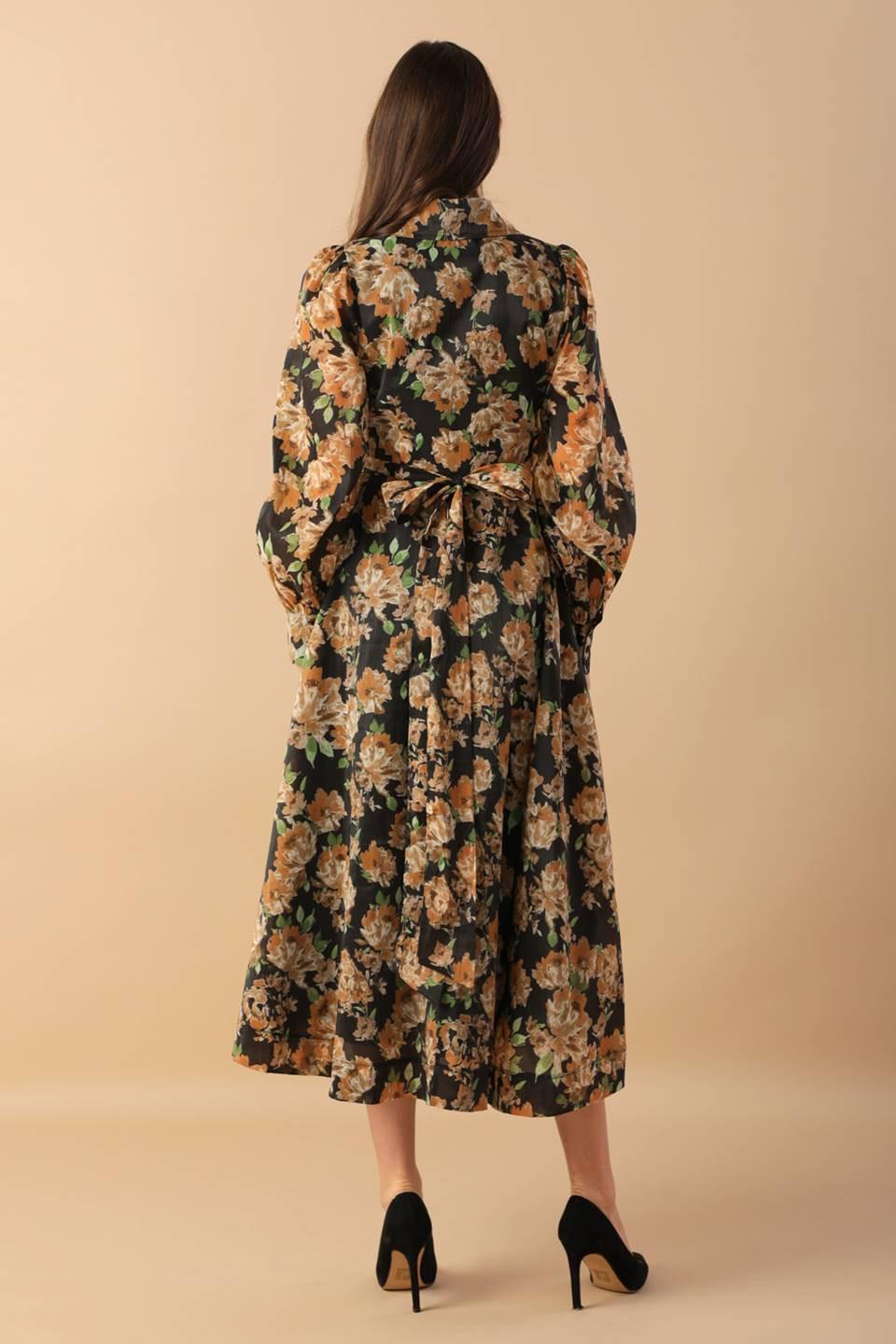 TIME TO EVOLVE WOVEN MIDI DRESS.