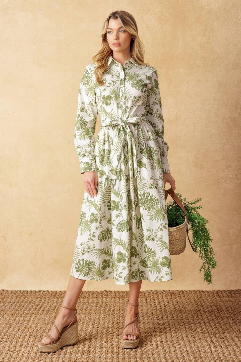 WANT YOU AROUND WOVEN MIDI DRESS - Flying Tomato - DRESSES - Flying Tomato