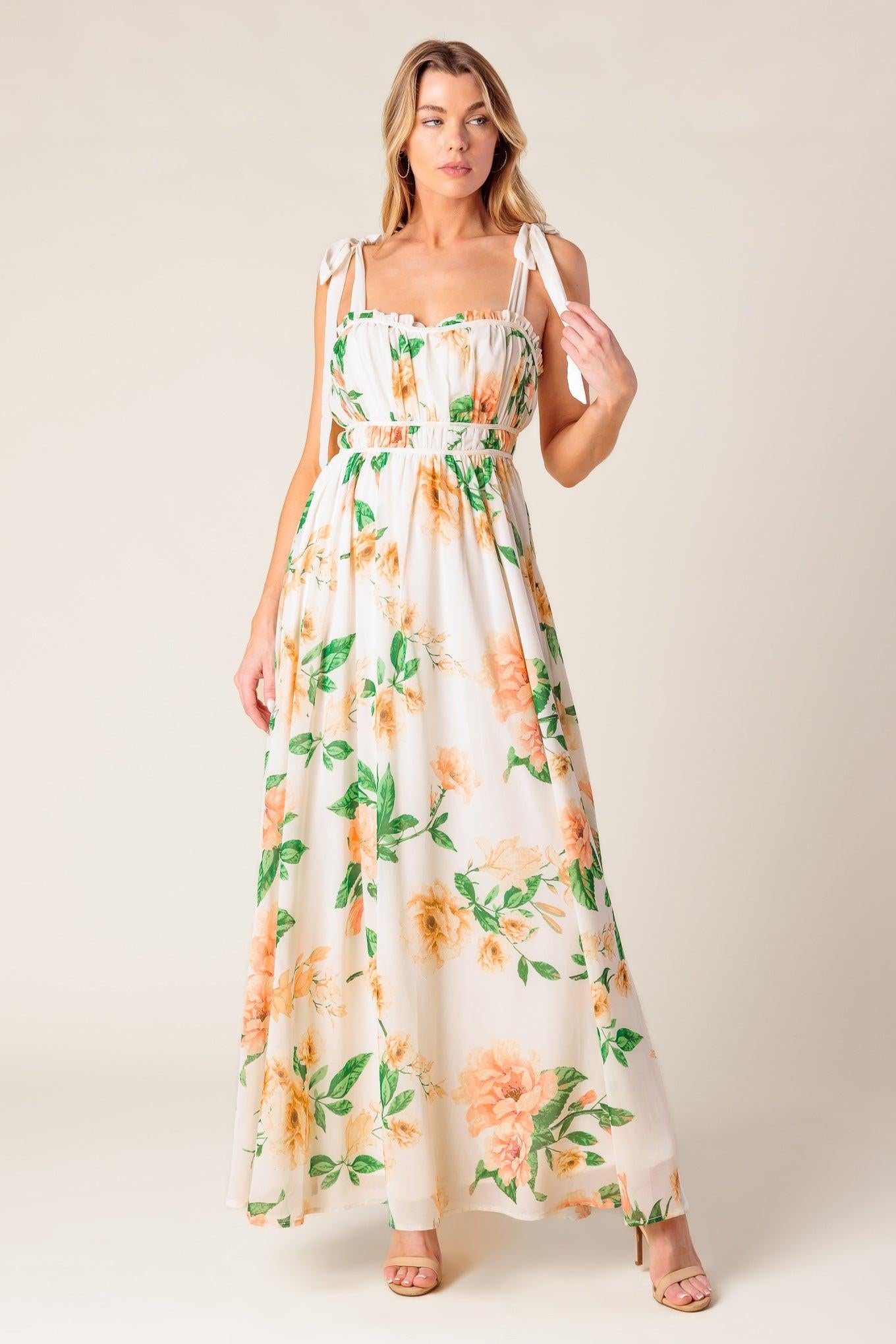 A PERFECT MATCH WOVEN MAXI DRESS.