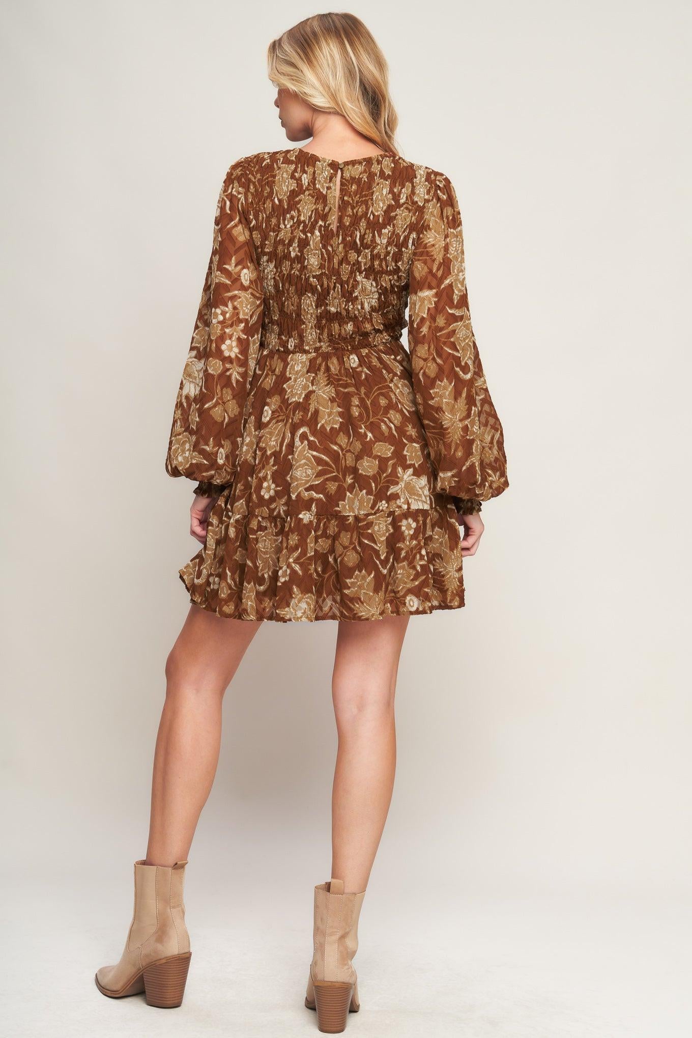 SWEET REMINISCENCE WOVEN MINI DRESS.