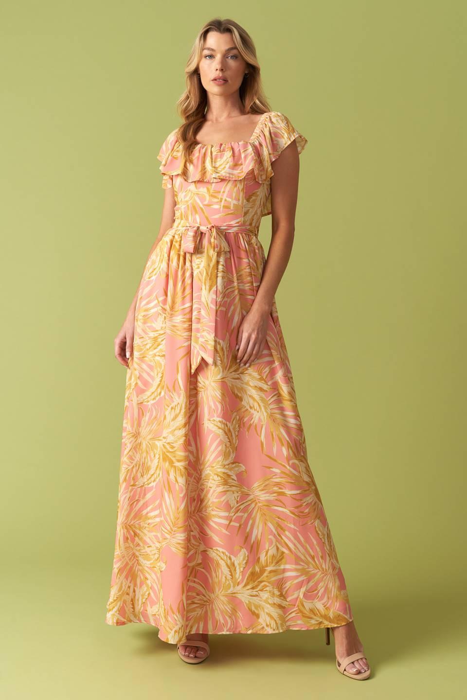 THE ART OF BALANCE WOVEN MIDI DRESS - Flying Tomato - DRESSES - Flying Tomato