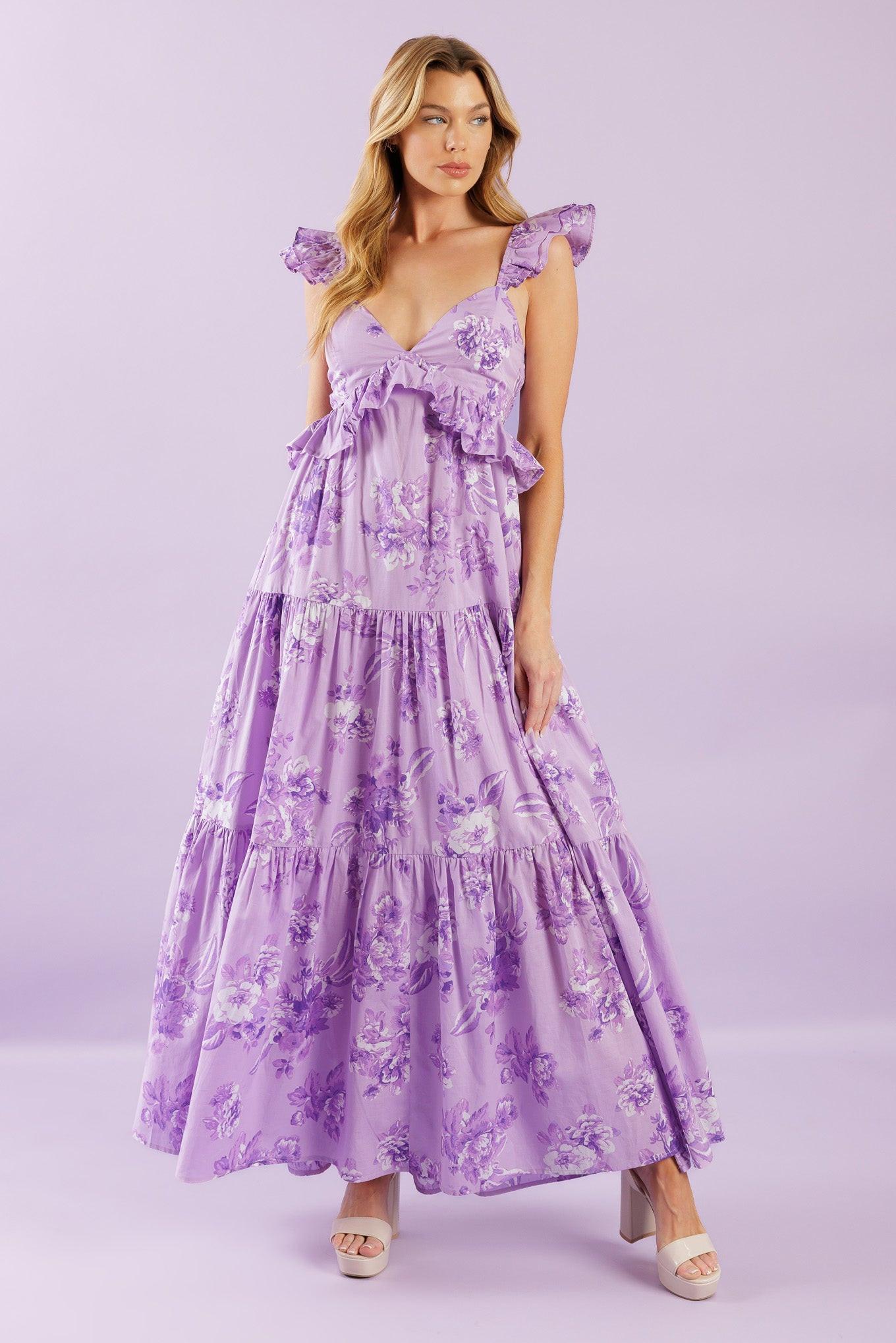 A playful woven maxi dress with a cami-style top, double layered sleeves, and a ruffled empire waist. Its tiered skirt and smocked back bodice add a fun and flowy touch.
Details:
Self : 100% Cotton
Lining : 100% Cotton
Size & Fit
- Model is 5`8" And Wearing Size Small
- Measurements Taken From Size Small
- Approx. Length: 59" FLYING TOMATO