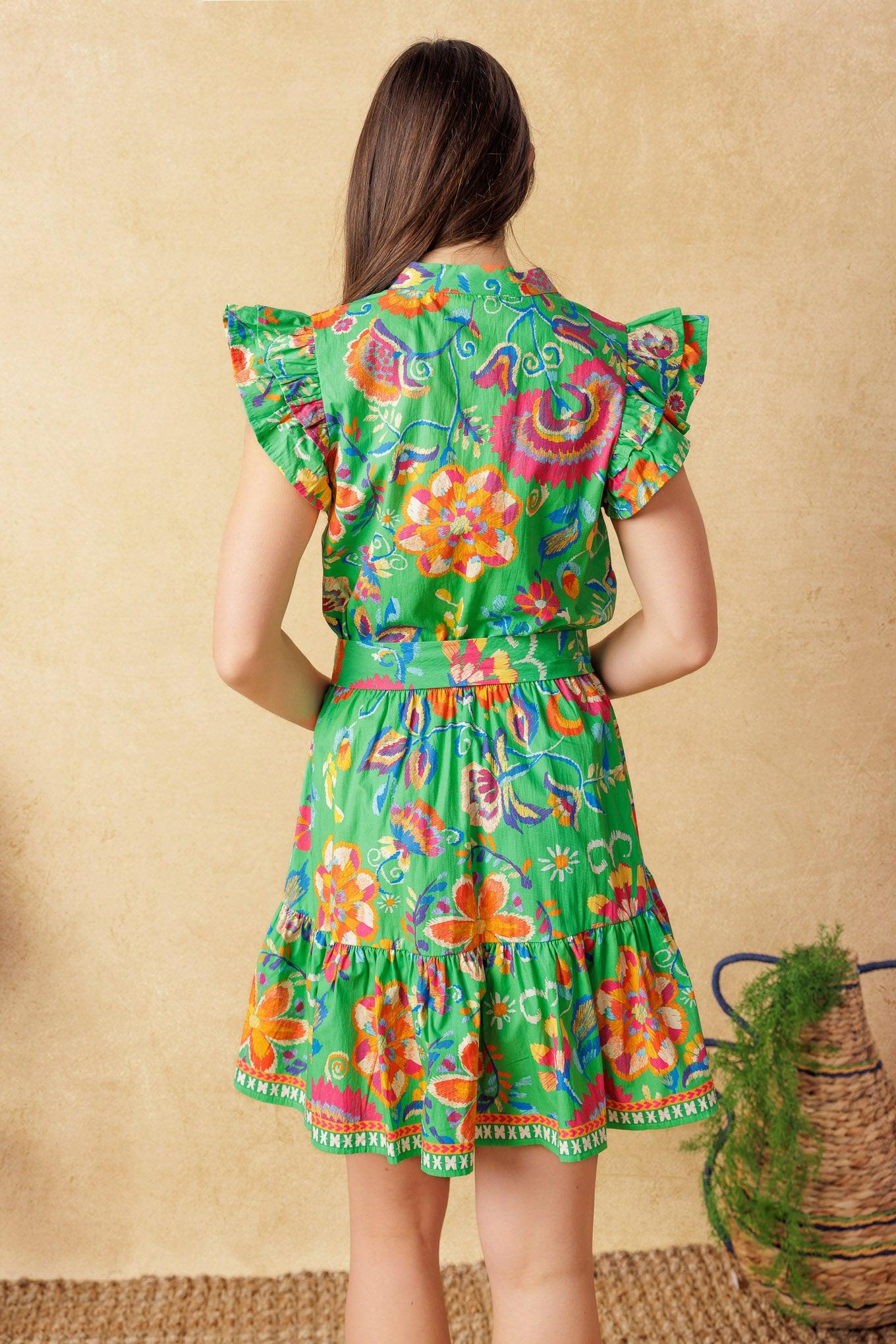 BRIGHTER DAYS WOVEN MINI DRESS - Flying Tomato - DRESSES - Flying Tomato
