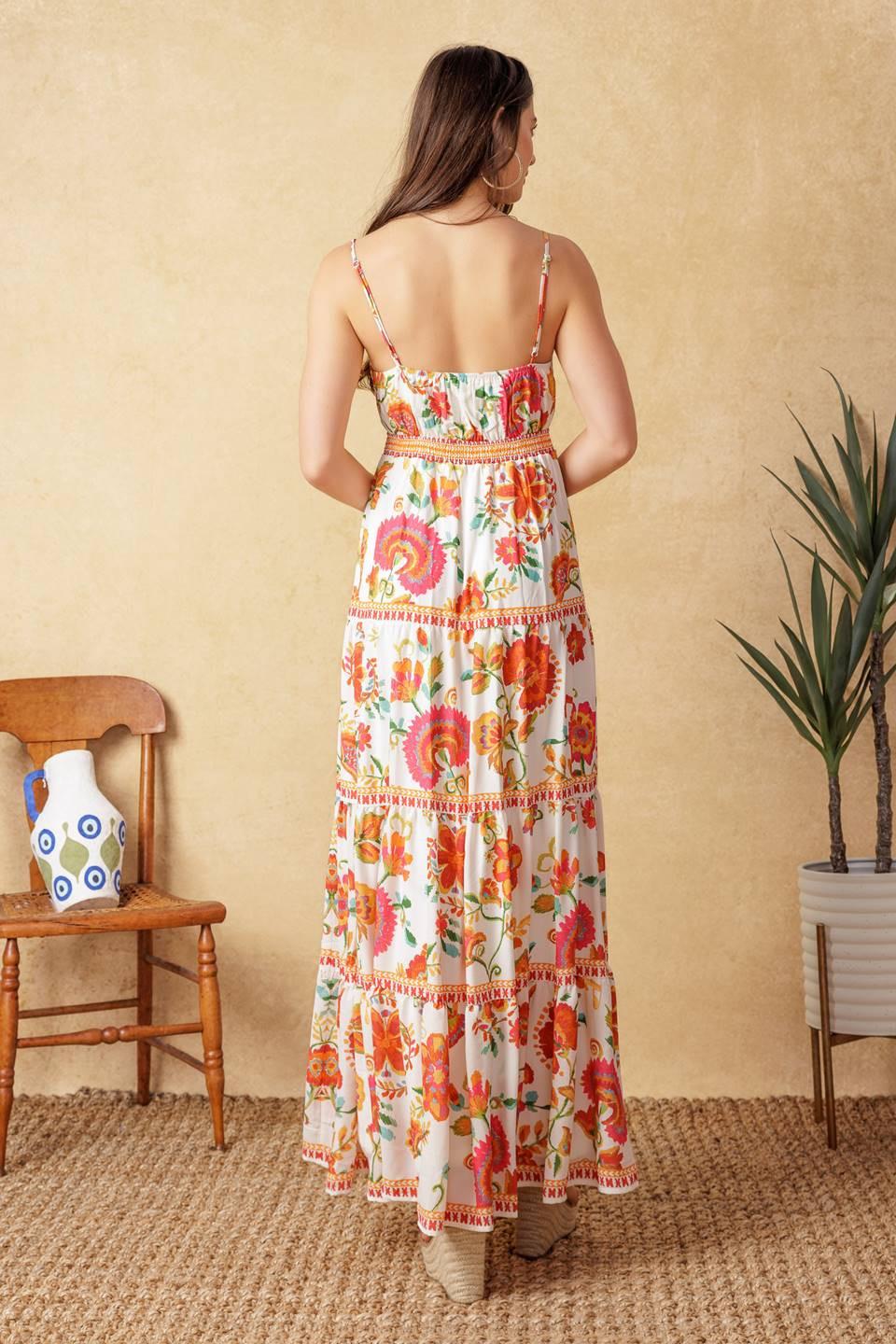 EASY ON ME IVORY RED MIDI DRESS - Flying Tomato - DRESSES - Flying Tomato