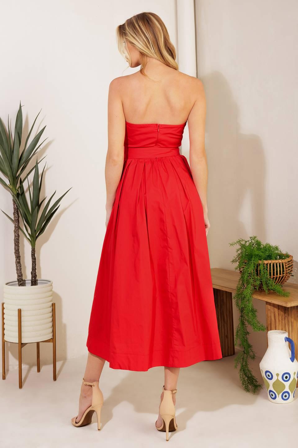 DAYS THAT FADE WOVEN MIDI DRESS.