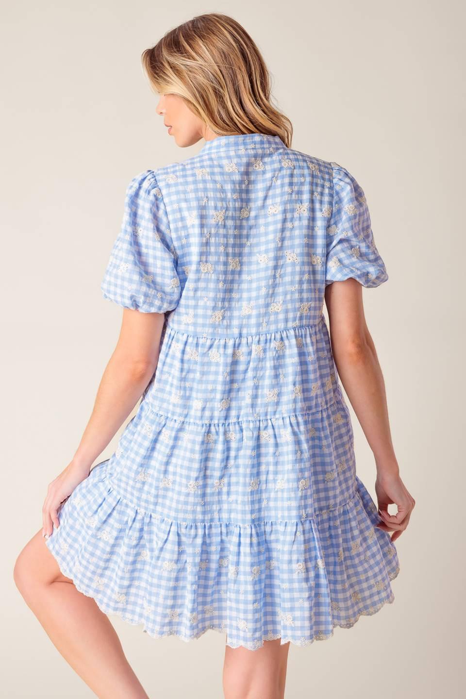 LET'S CATCH UP WOVEN BABYDOLL DRESS.