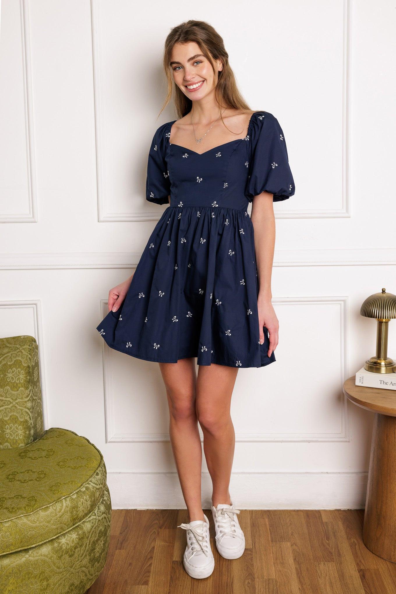 WALK IT OUT WOVEN MINI DRESS.