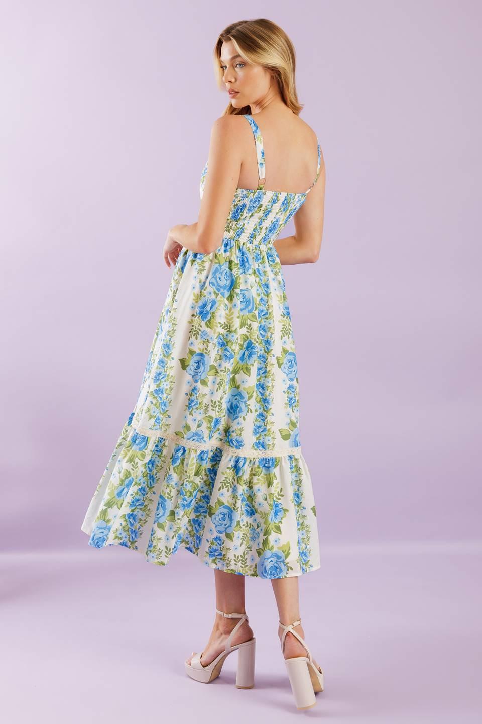 MATCH MY ENERGY WOVEN MIDI DRESS.