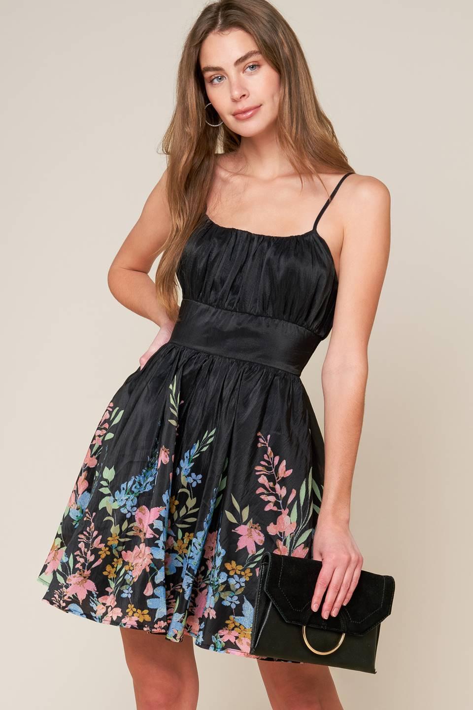 WITH THE TIDE WOVEN MINI DRESS.