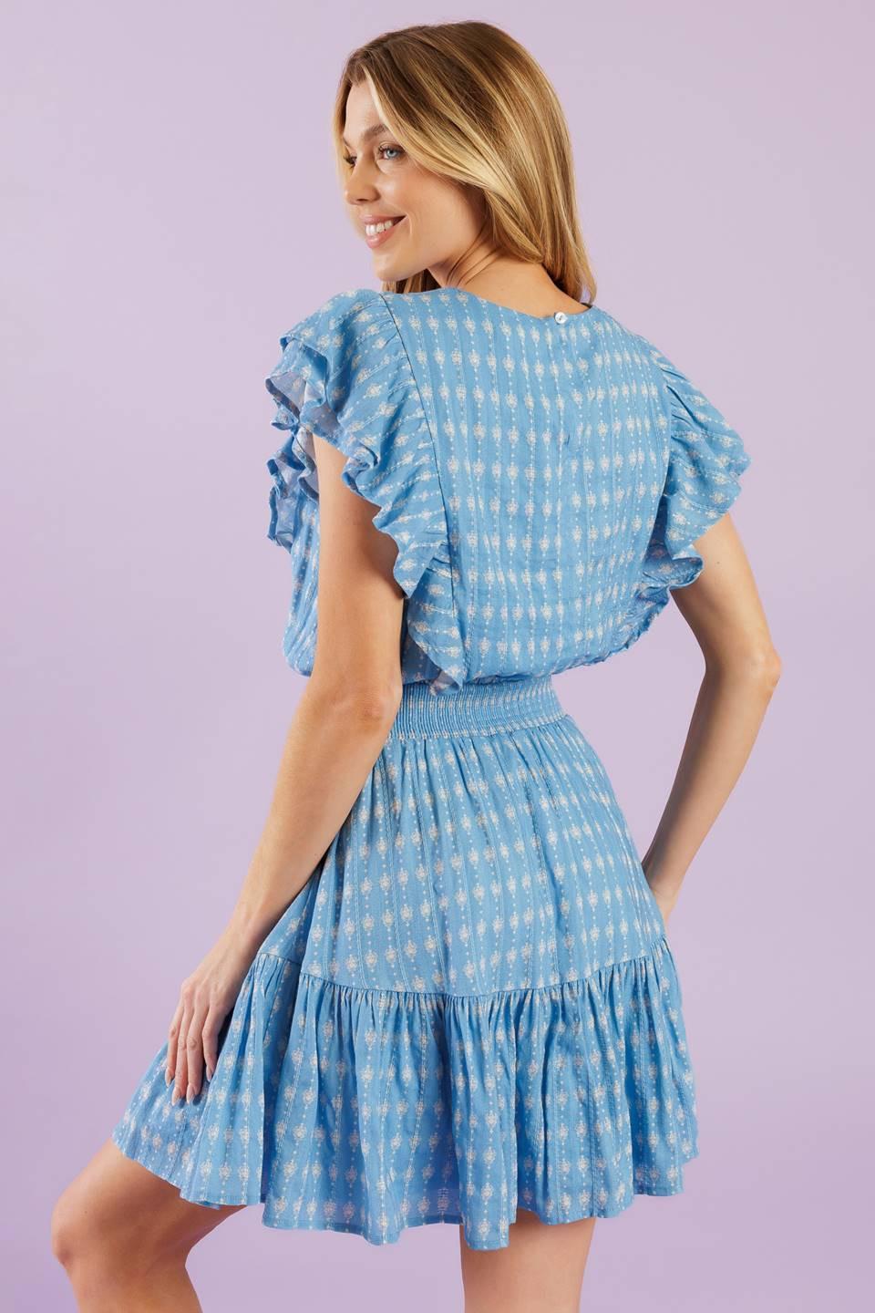COME AS YOU ARE WOVEN MINI DRESS.