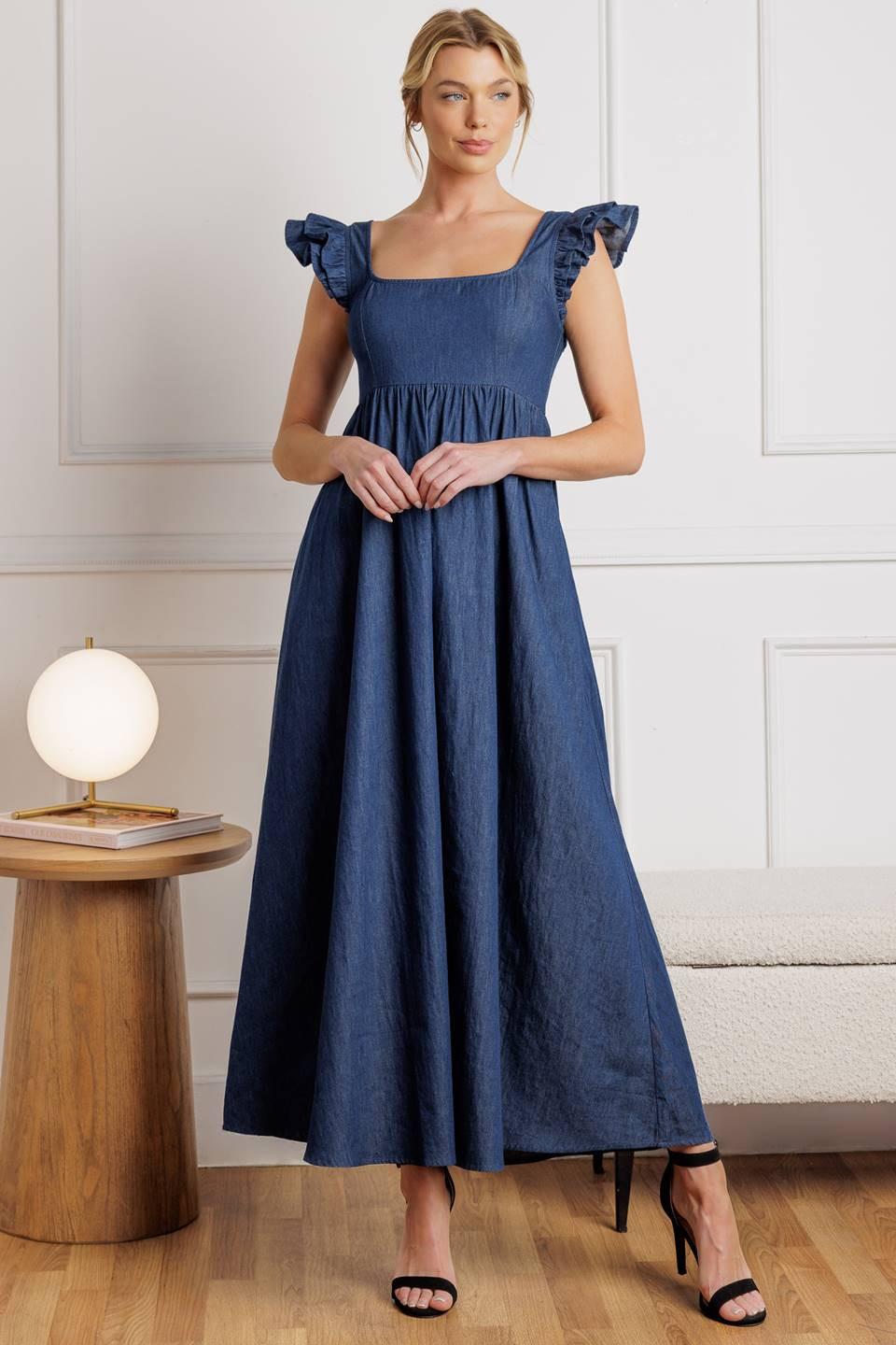 white christmas dresses Chambray Crawford Dress main image 0
