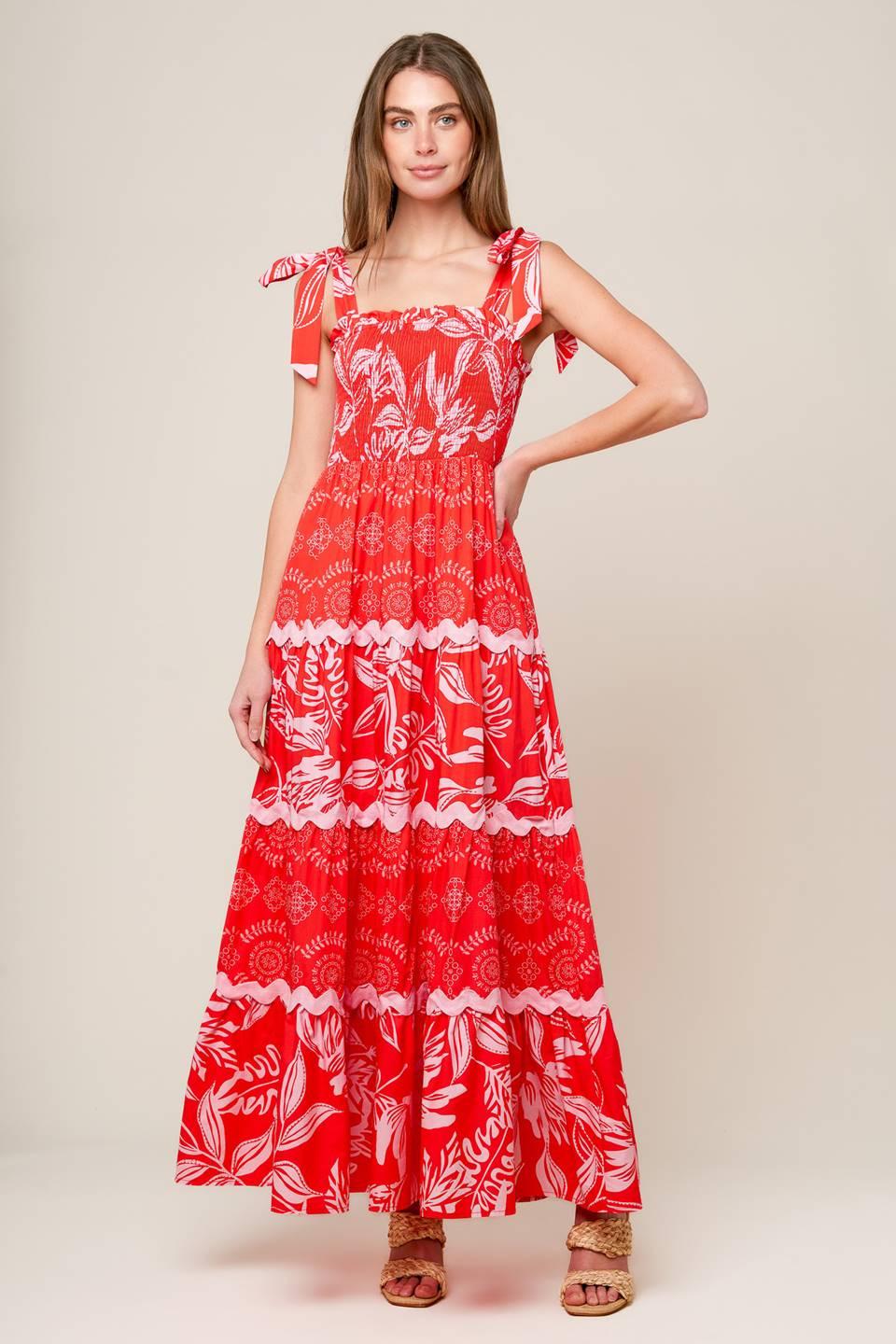 BRIGHTER DAYS WOVEN MAXI DRESS.