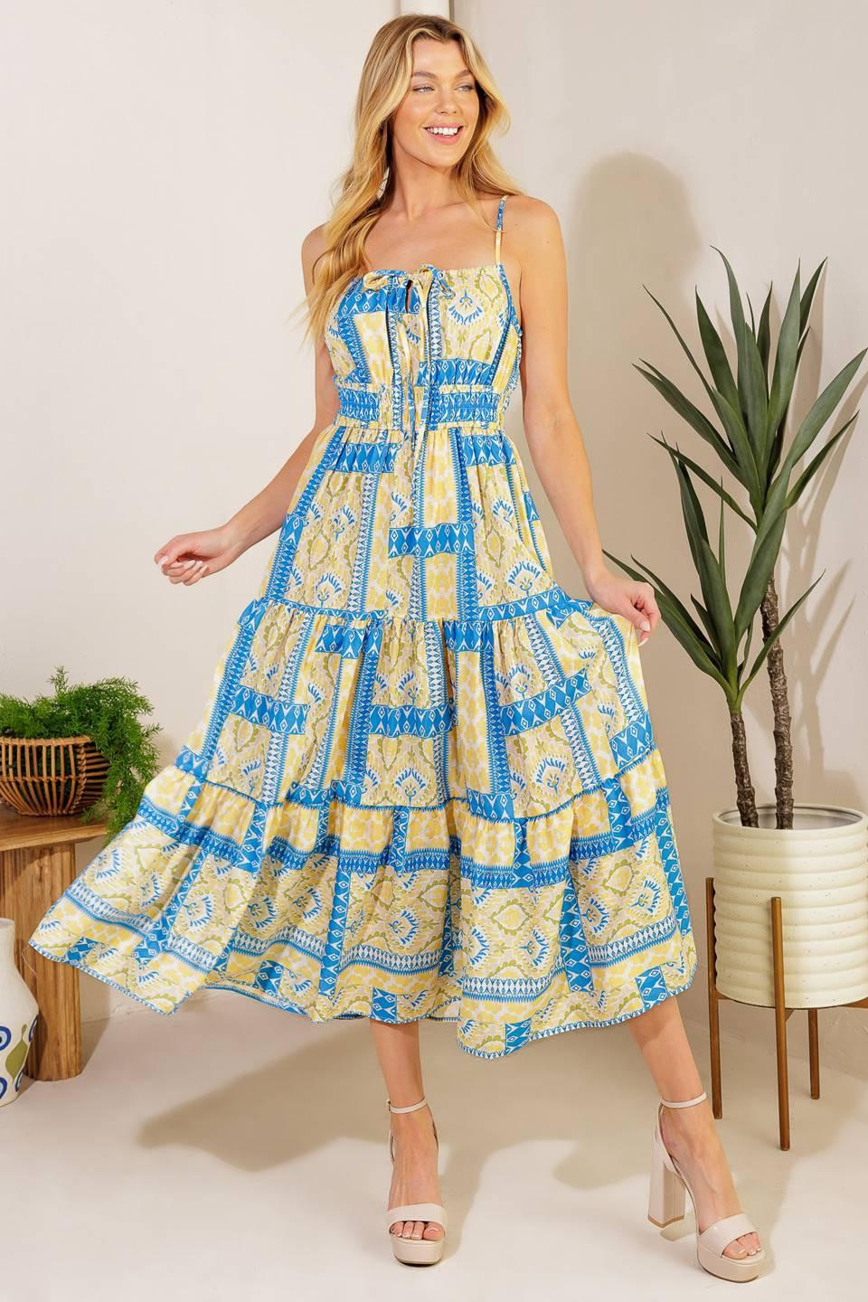 MAKING A WISH WOVEN MIDI DRESS - Flying Tomato - DRESSES - Flying Tomato