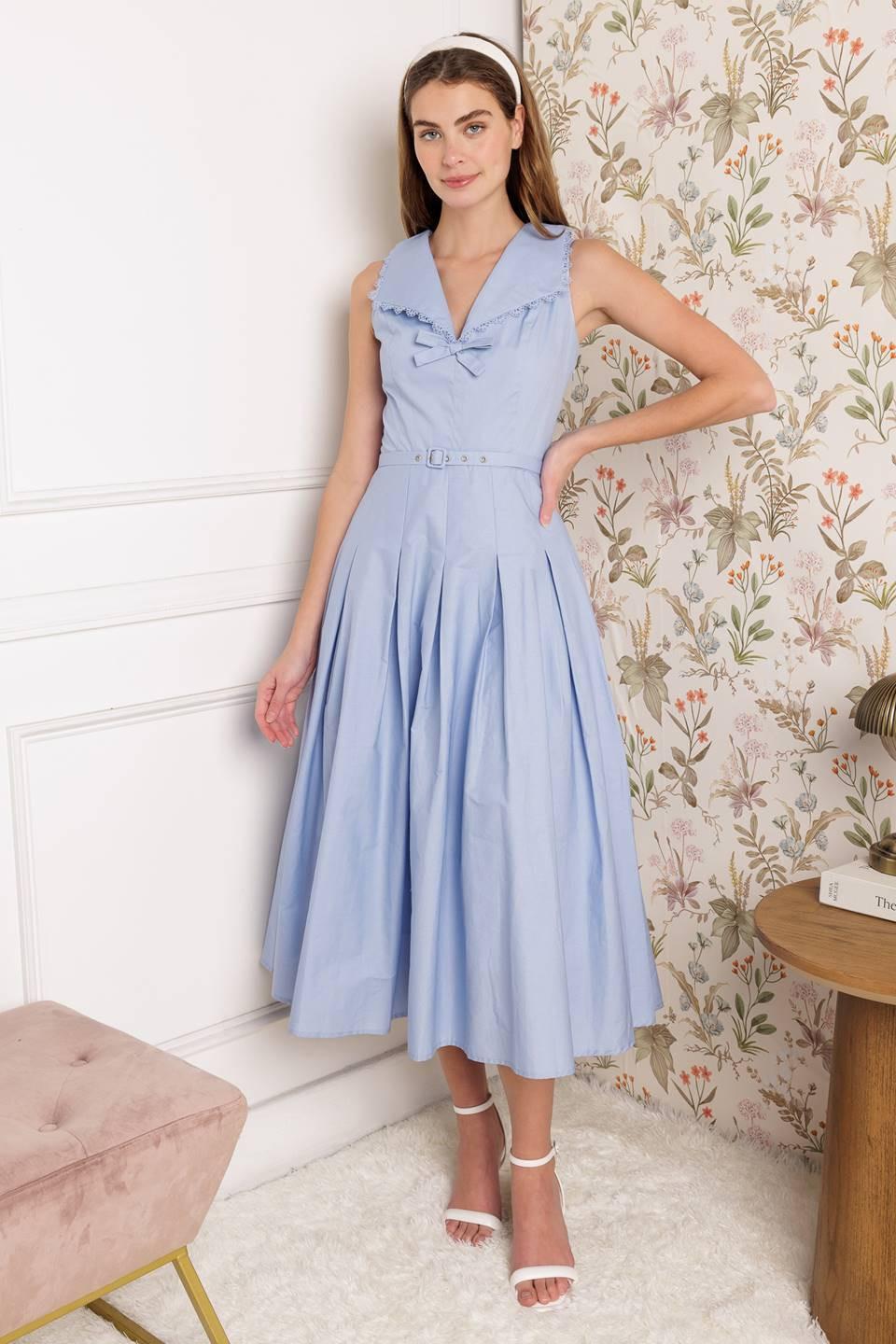 HOPPING ISLANDS WOVEN MIDI DRESS - Flying Tomato - DRESSES - Flying Tomato