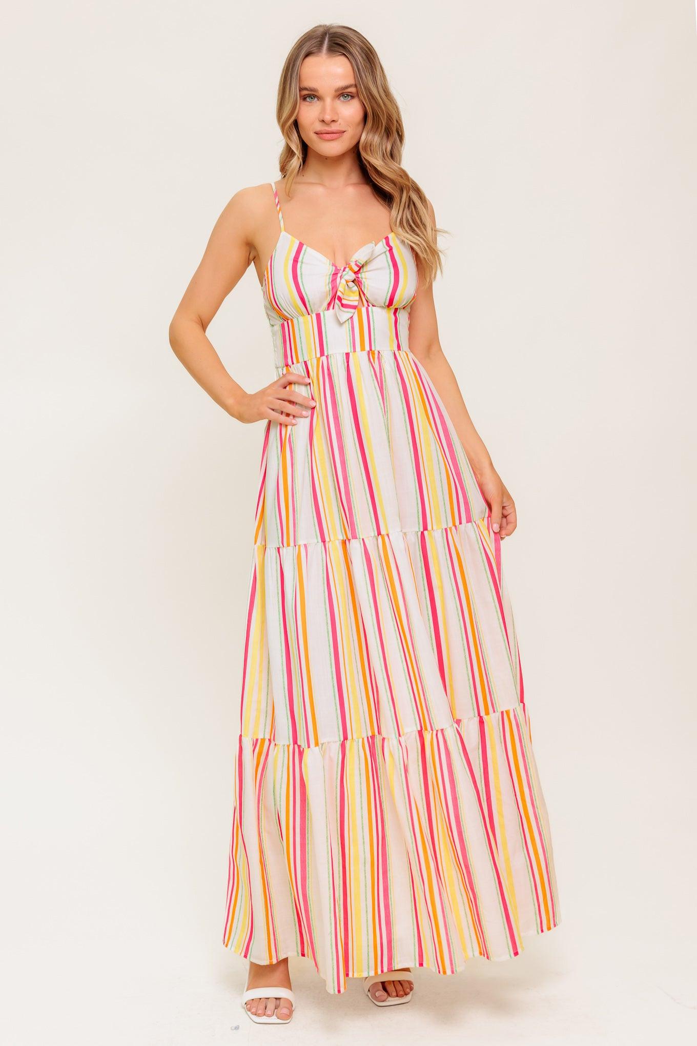 SEE THE GOOD WOVEN MAXI DRESS.