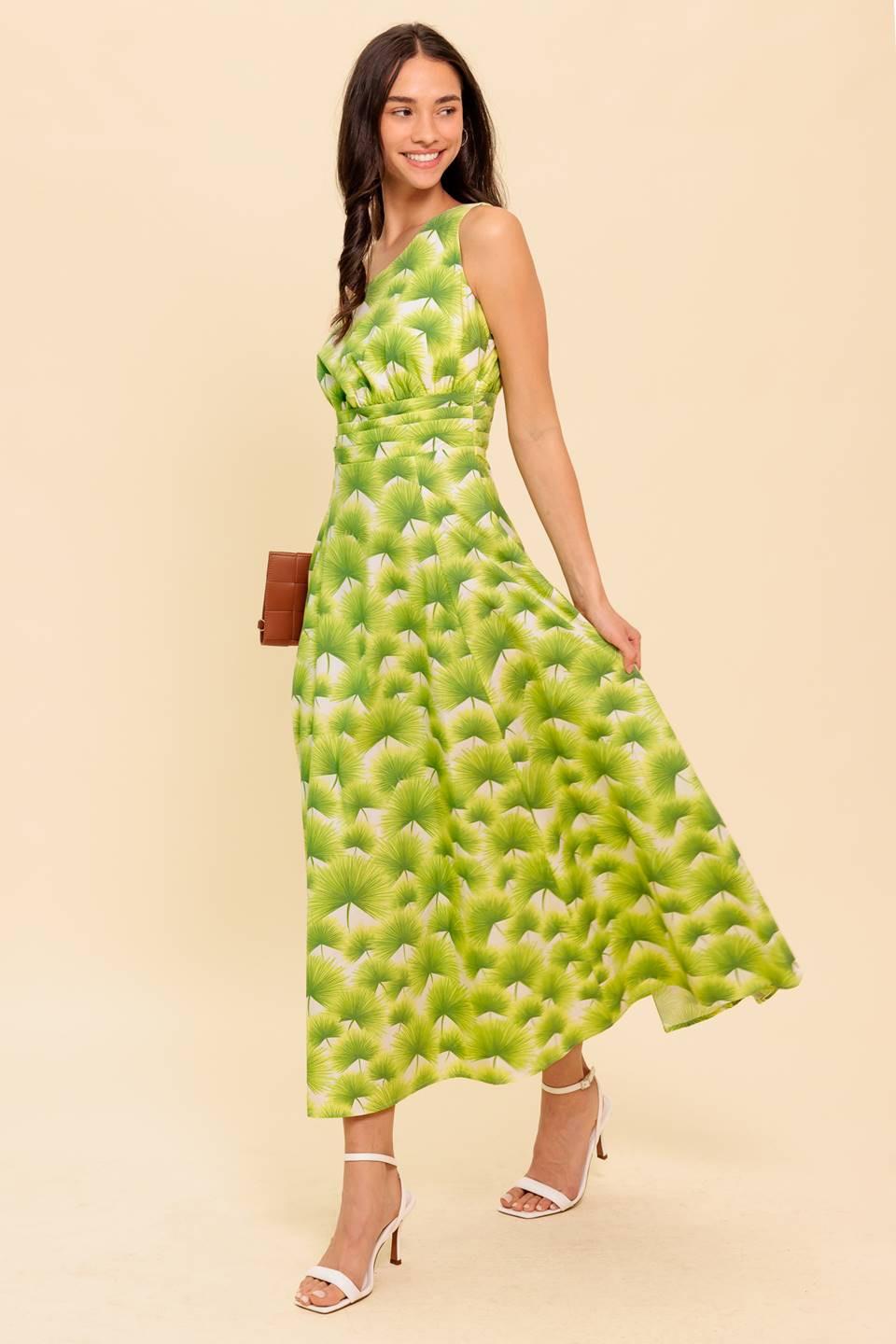 WALK IN THE GARDEN WOVEN MDI DRESS.