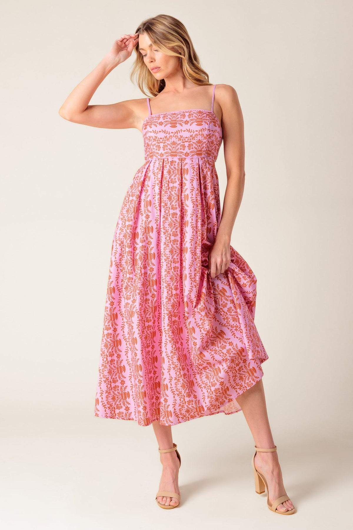 Midi Dress Yellow American Eagle Dress FARM RIO Mixed Fruits Paradise Midi  Dress Mercari