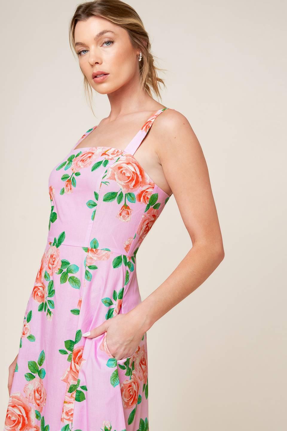 TIME FOR TEAM WOVEN MIDI DRESS.