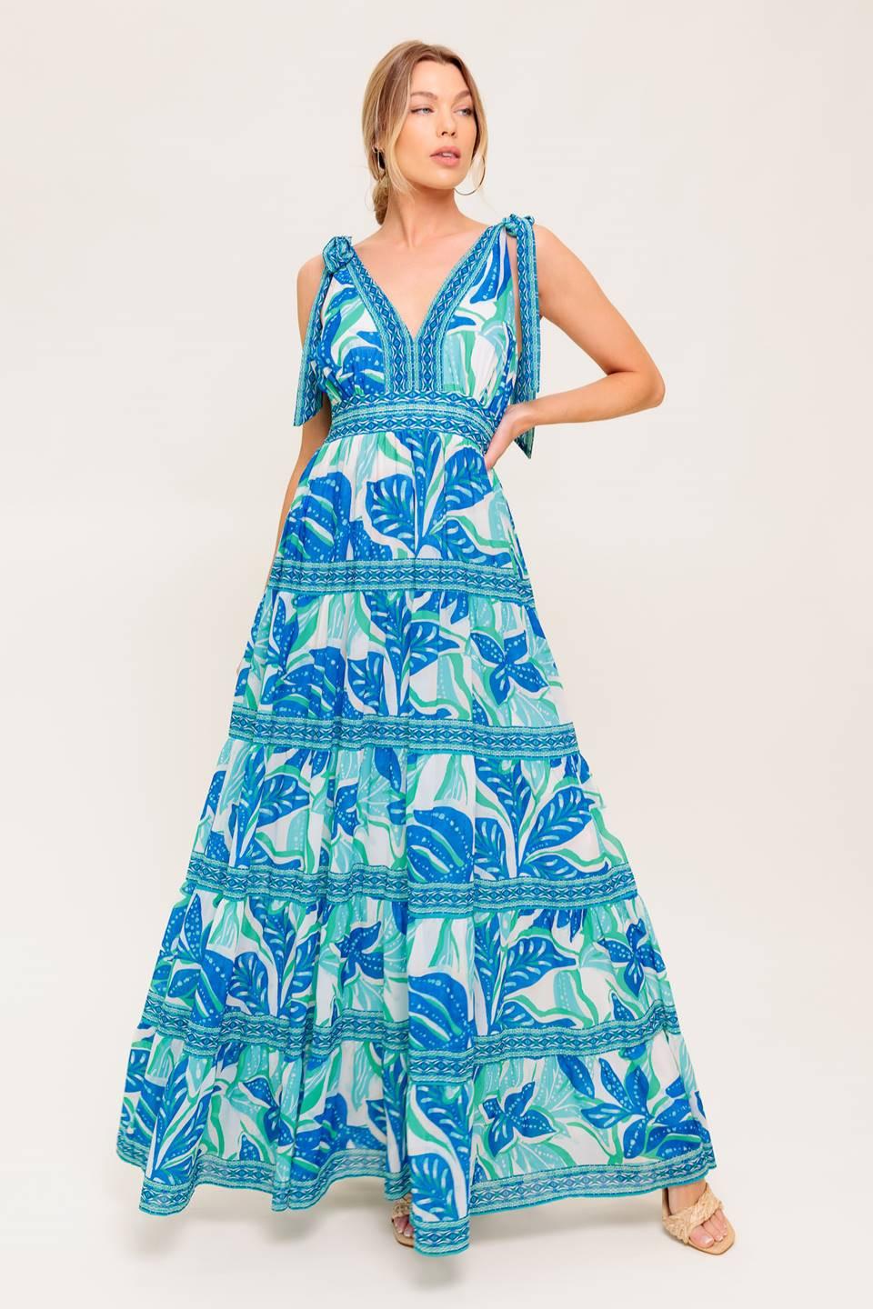 SHOW YOUR LOVE WOVEN MAXI DRESS.