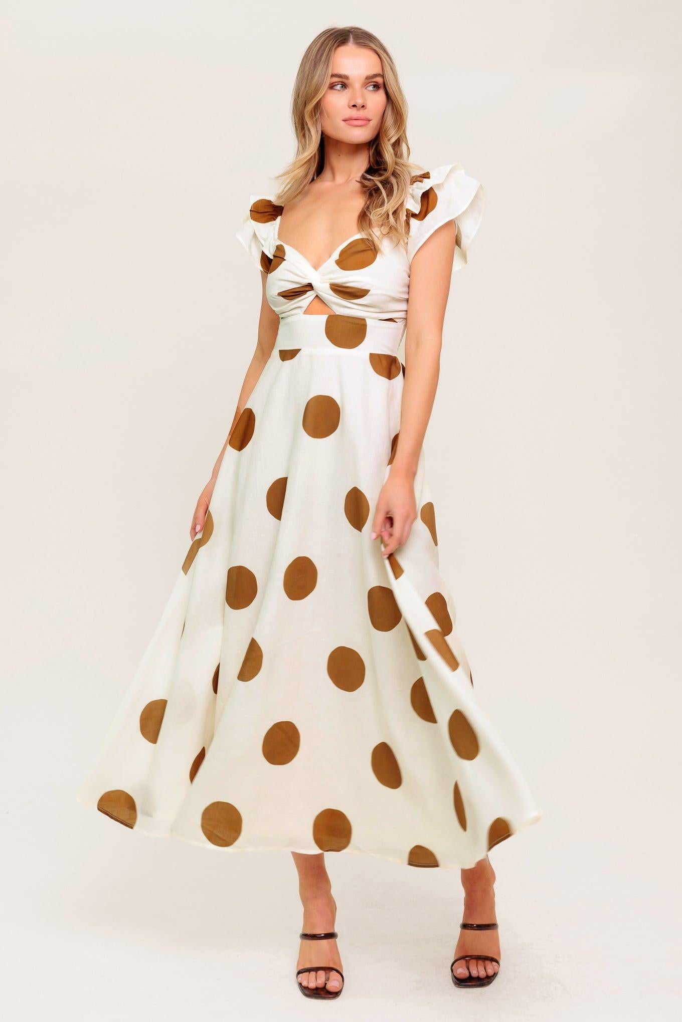 MOJITO MOOD WOVEN MIDI DRESS.