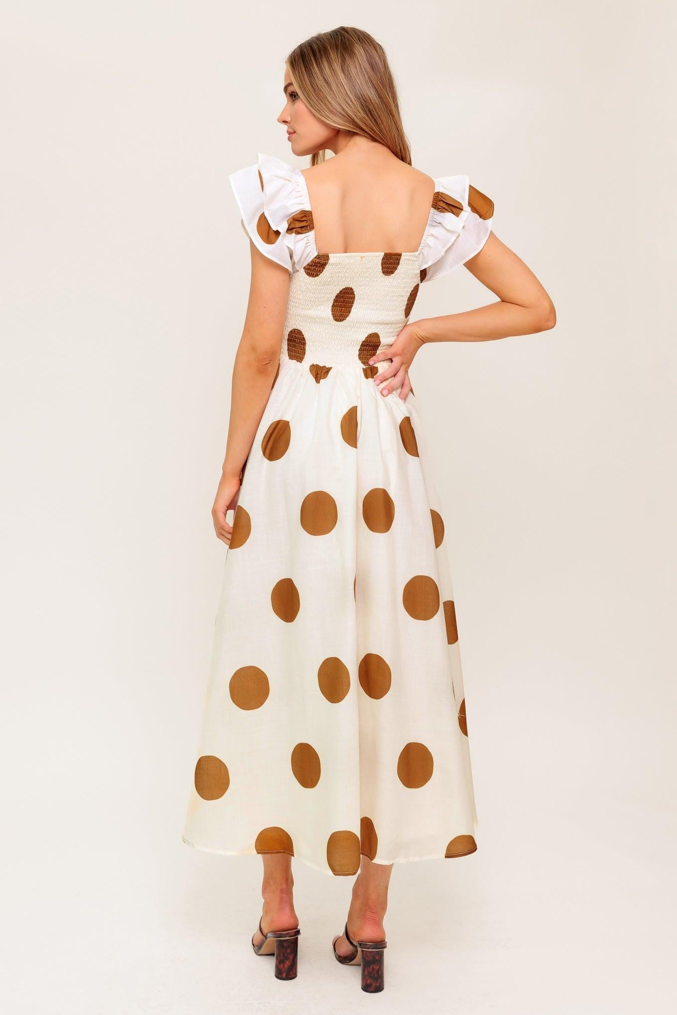 MOJITO MOOD WOVEN MIDI DRESS.