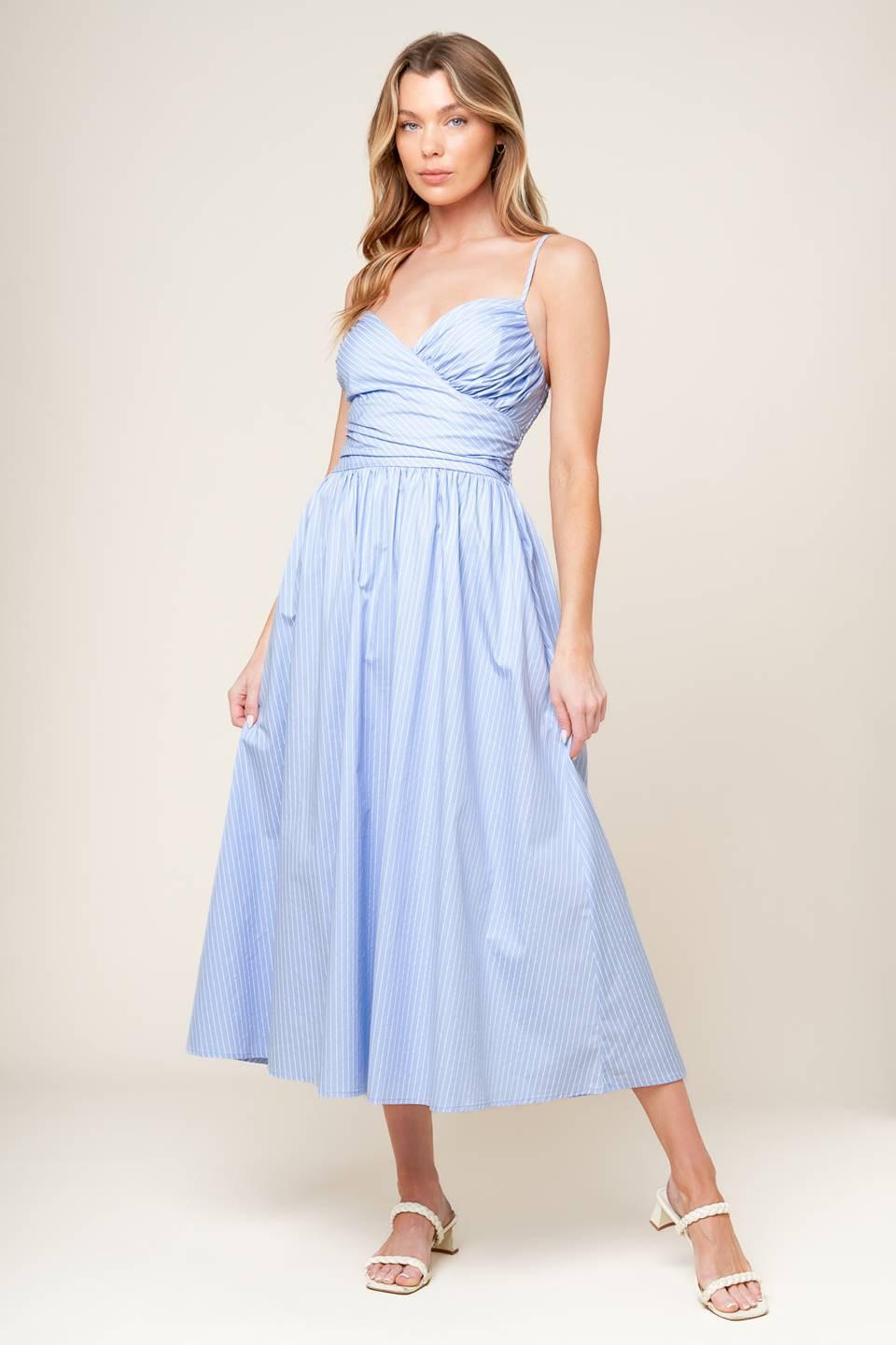 SUMMER INVITE PASTEL BLUE WOVEN MIDI DRESS l FLYING TOMATO Flying Tomato SUMMER INVITE PASTEL BLUE WOVEN MIDI DRESS l FLYING TOMATO Flying Tomato