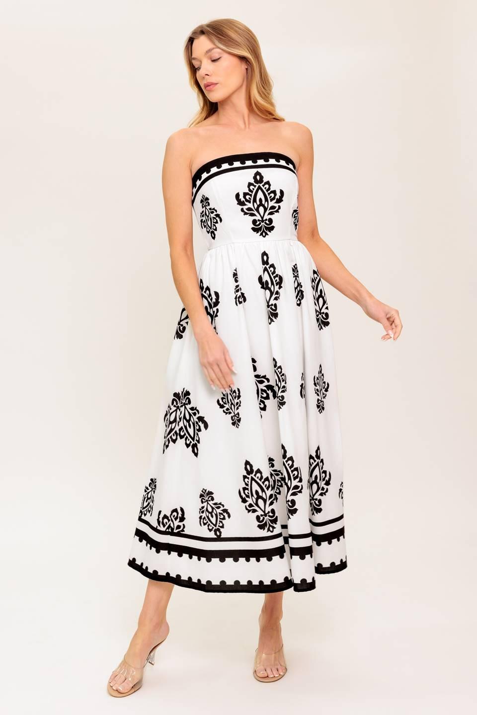 MYSTIC TWILIGHT WOVEN MDI DRESS.