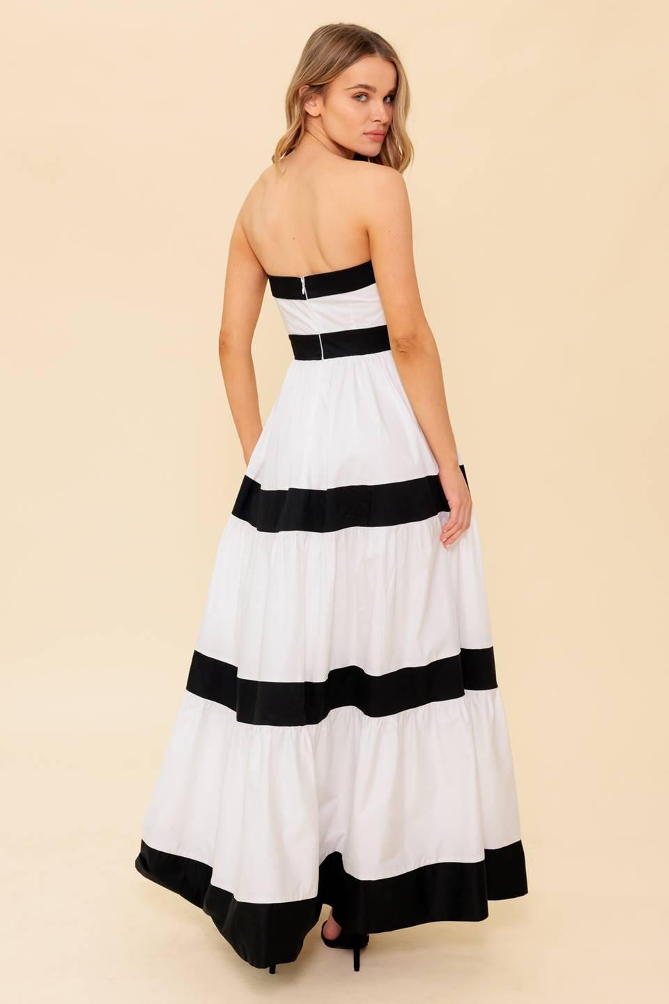 YOURS TO KEEP COLOR BLOKED MAXI DRESS.