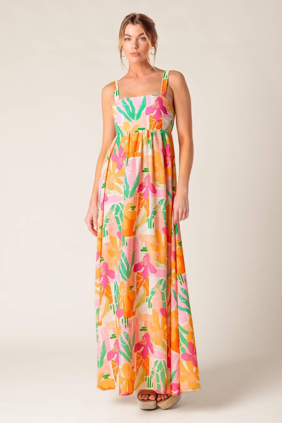 BON VOYAGE PINK ORANGE WOVEN MAXI DRESS l FLYING TOMATO Flying Tomato BON VOYAGE PINK ORANGE WOVEN MAXI DRESS l FLYING TOMATO Flying Tomato