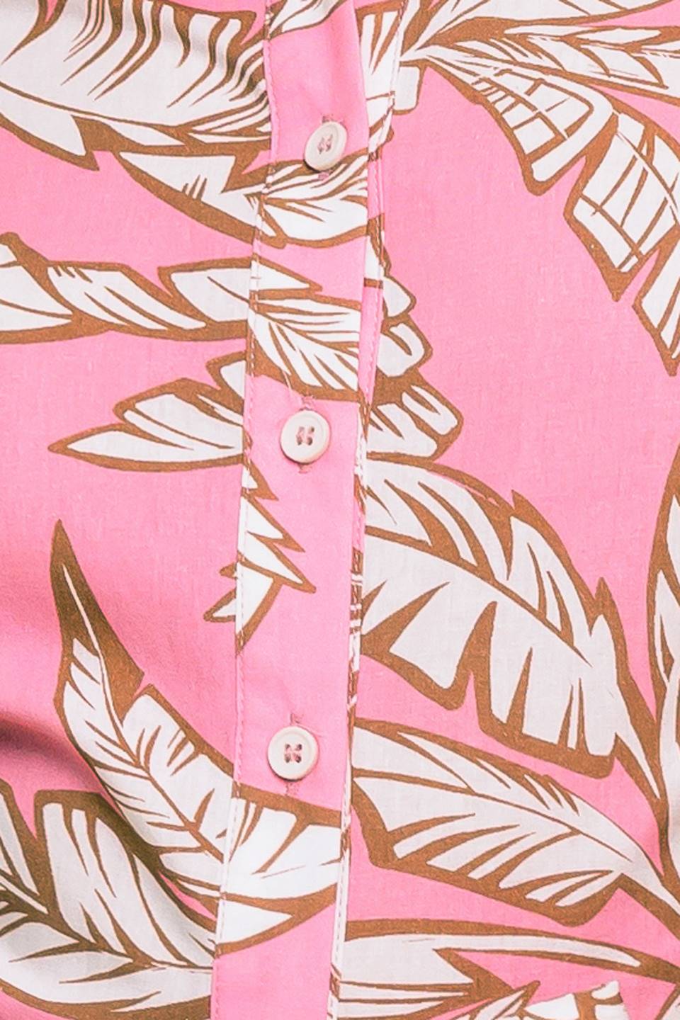 A printed woven midi dress featuring collar, short cuffed sleeve, front button down, self sash tie and full skirt.
