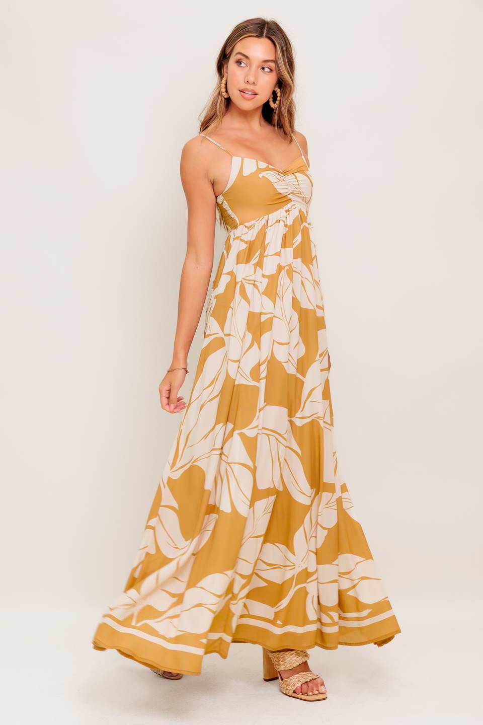 HEART OF HYDRANGEA WOVEN MAXI DRESS