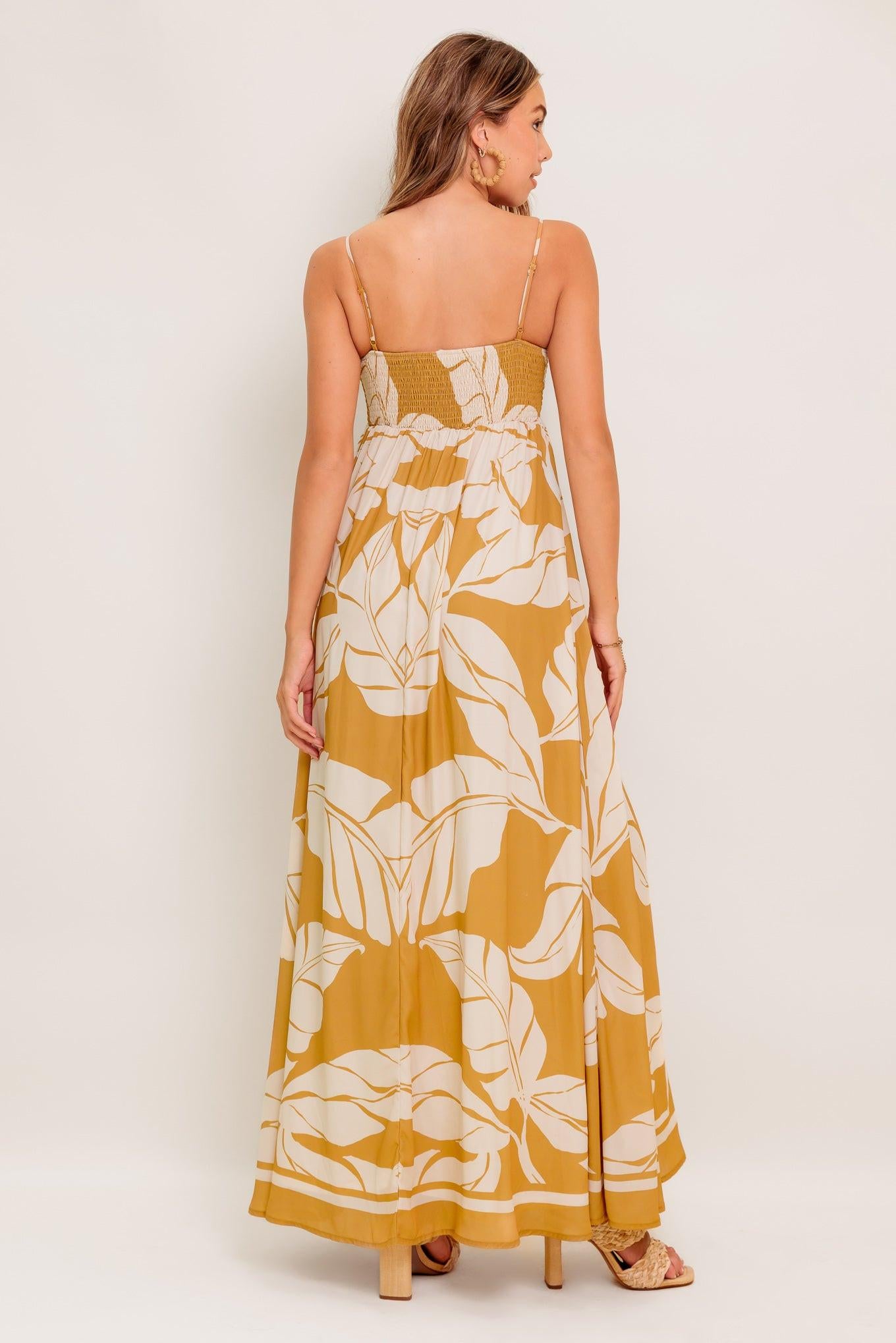 HEART OF HYDRANGEA WOVEN MAXI DRESS.