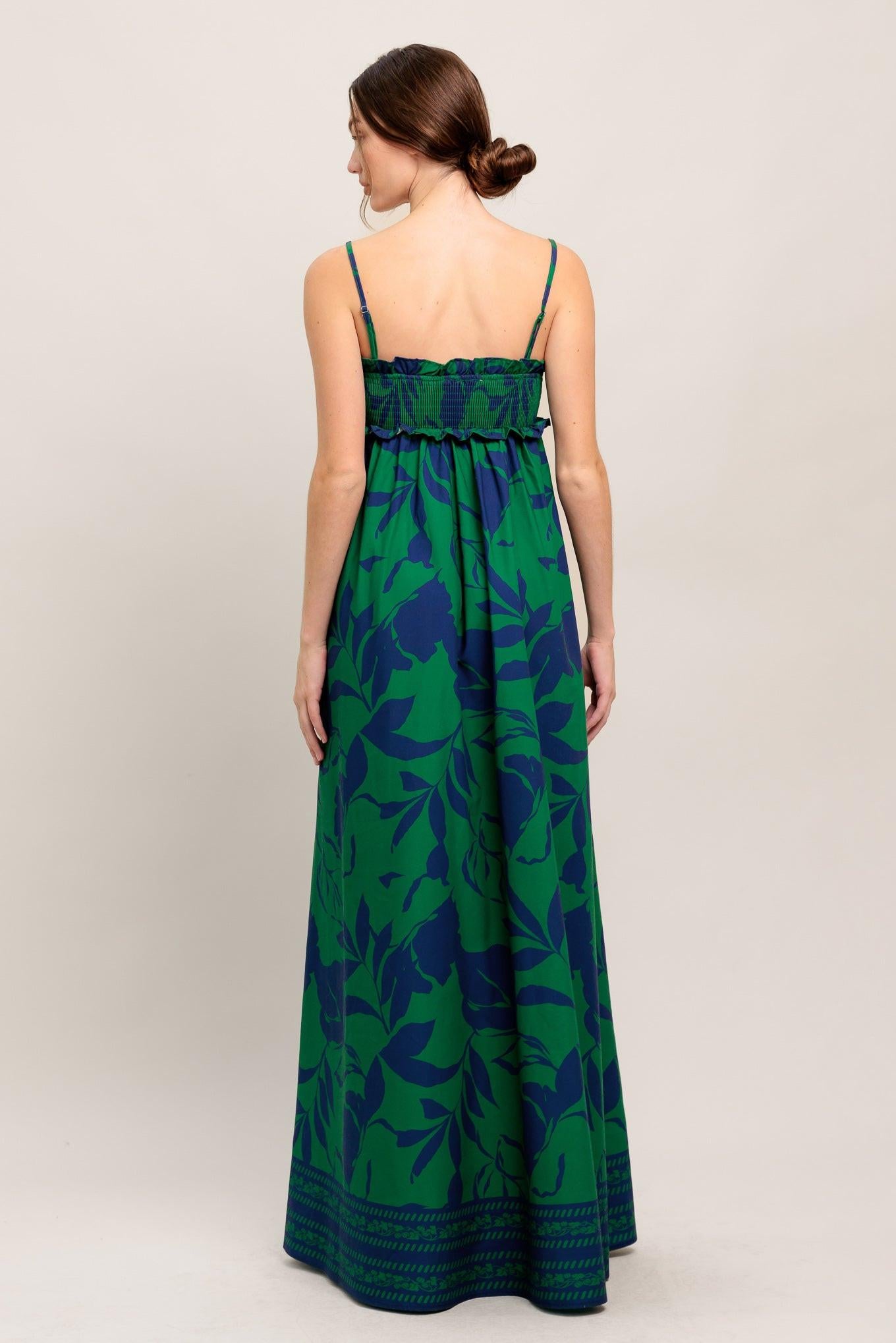 GARDEN PATH WOVEN MAXI DRESS.