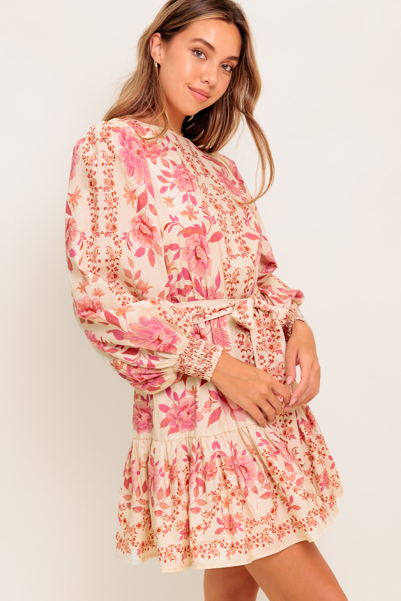 WILDFLOWER WHIMSY WOVEN MINI DRESS