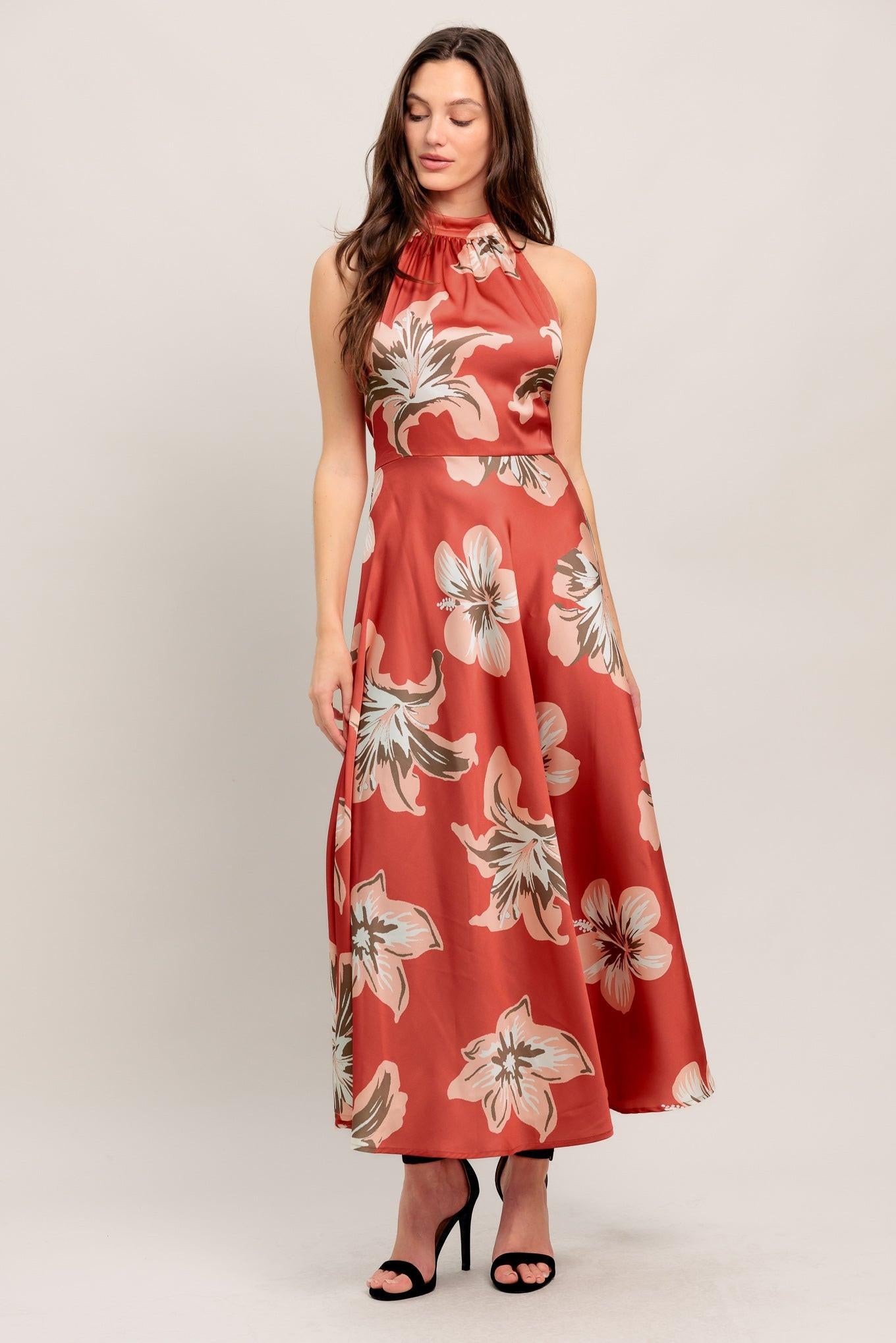 CAN’T LOOK AWAY WOVEN MIDI DRESS.