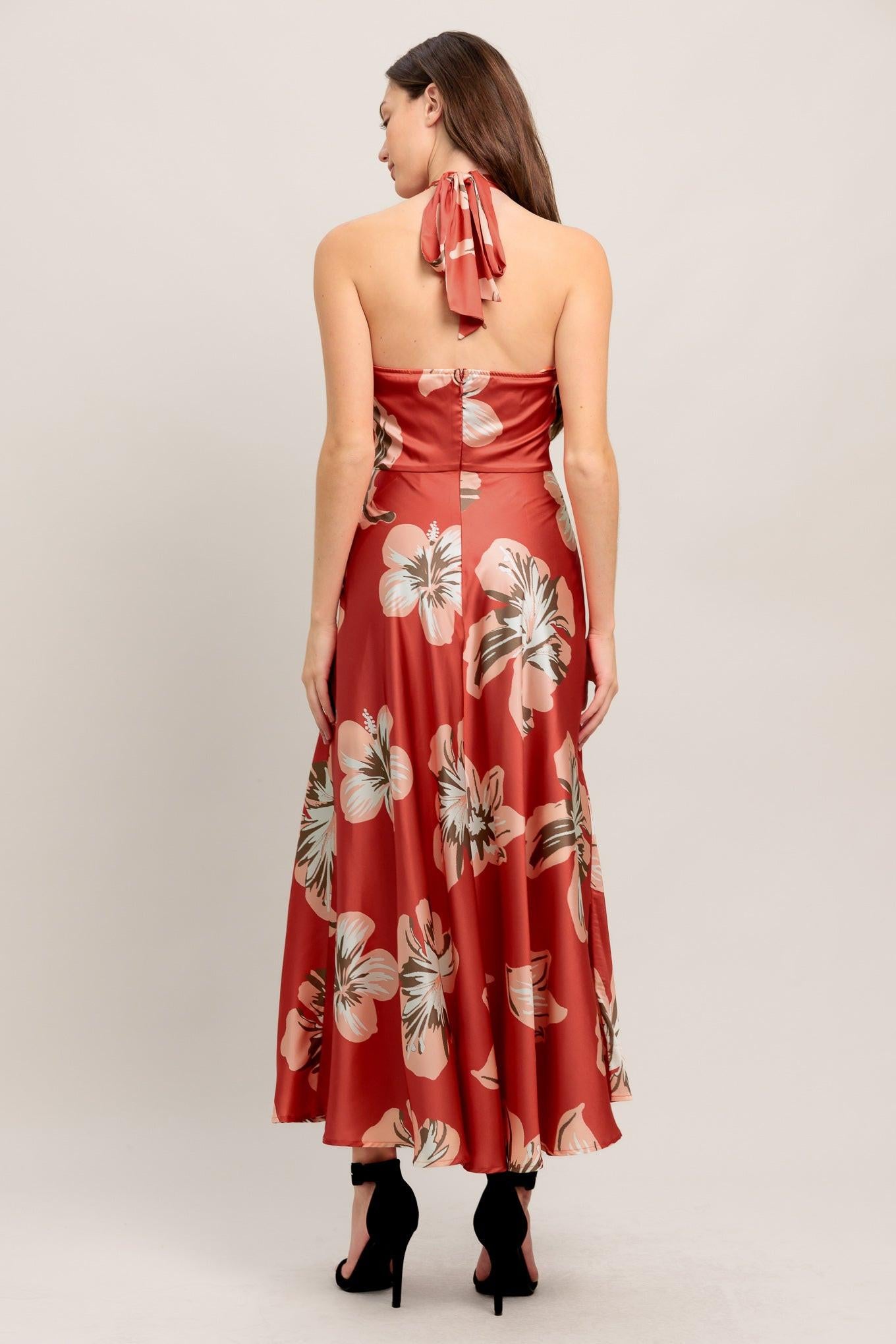 CAN’T LOOK AWAY WOVEN MIDI DRESS.