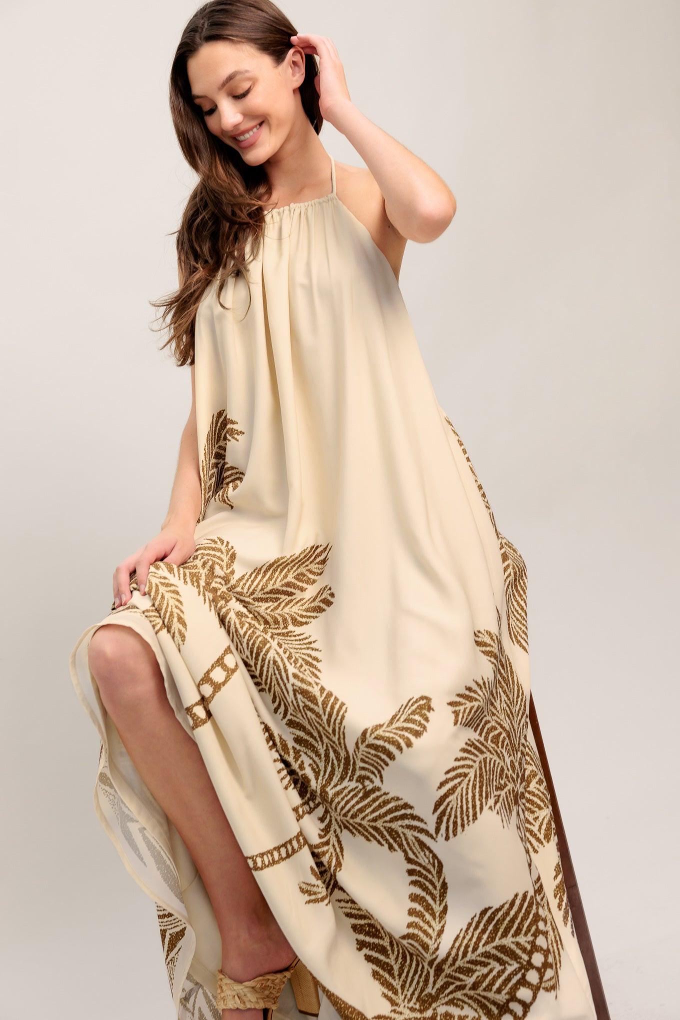 ISLAND STATE WOVEN MAXI DRESS.