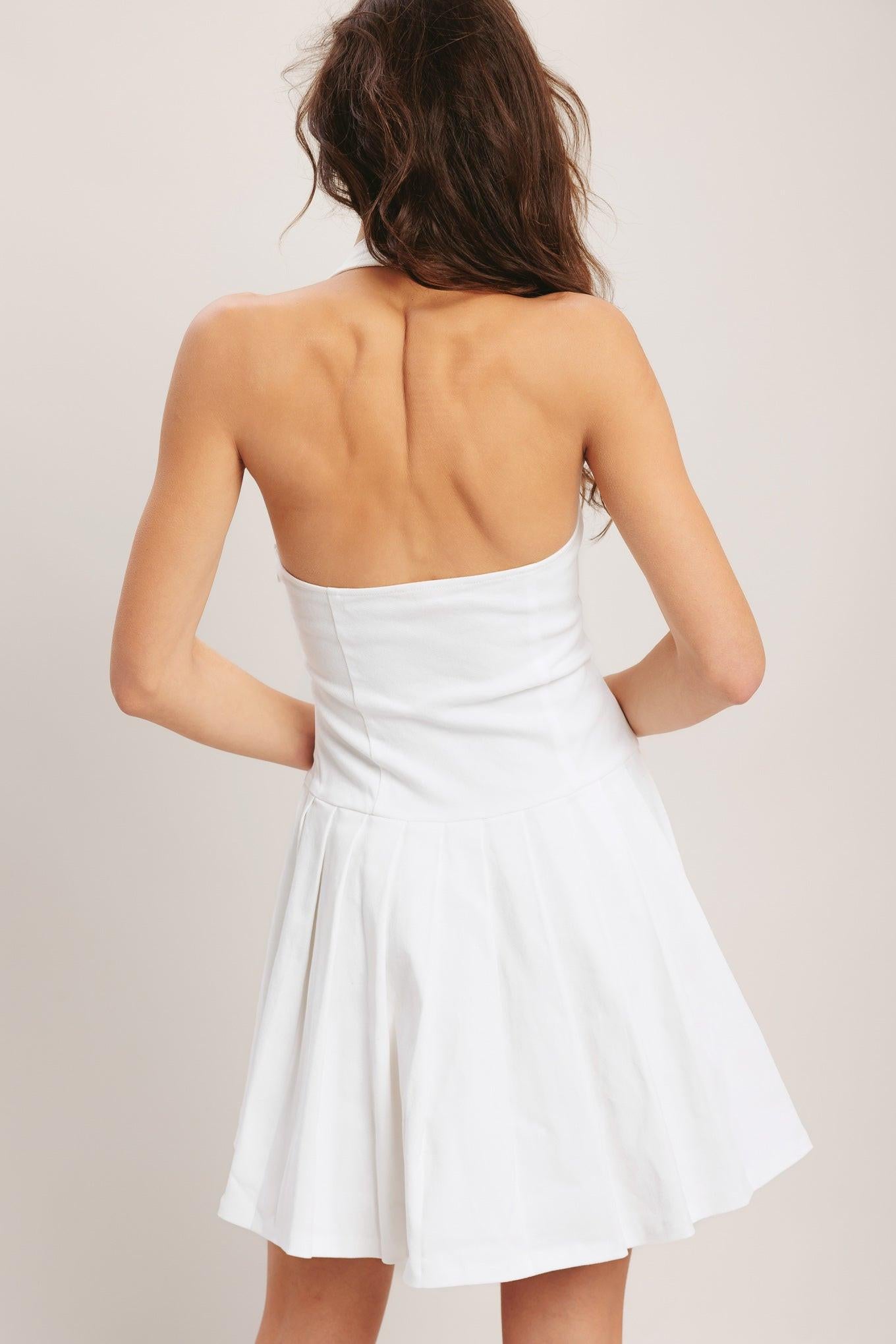 SUMMER CLUBHOUSE WOVEN MINI DRESS.