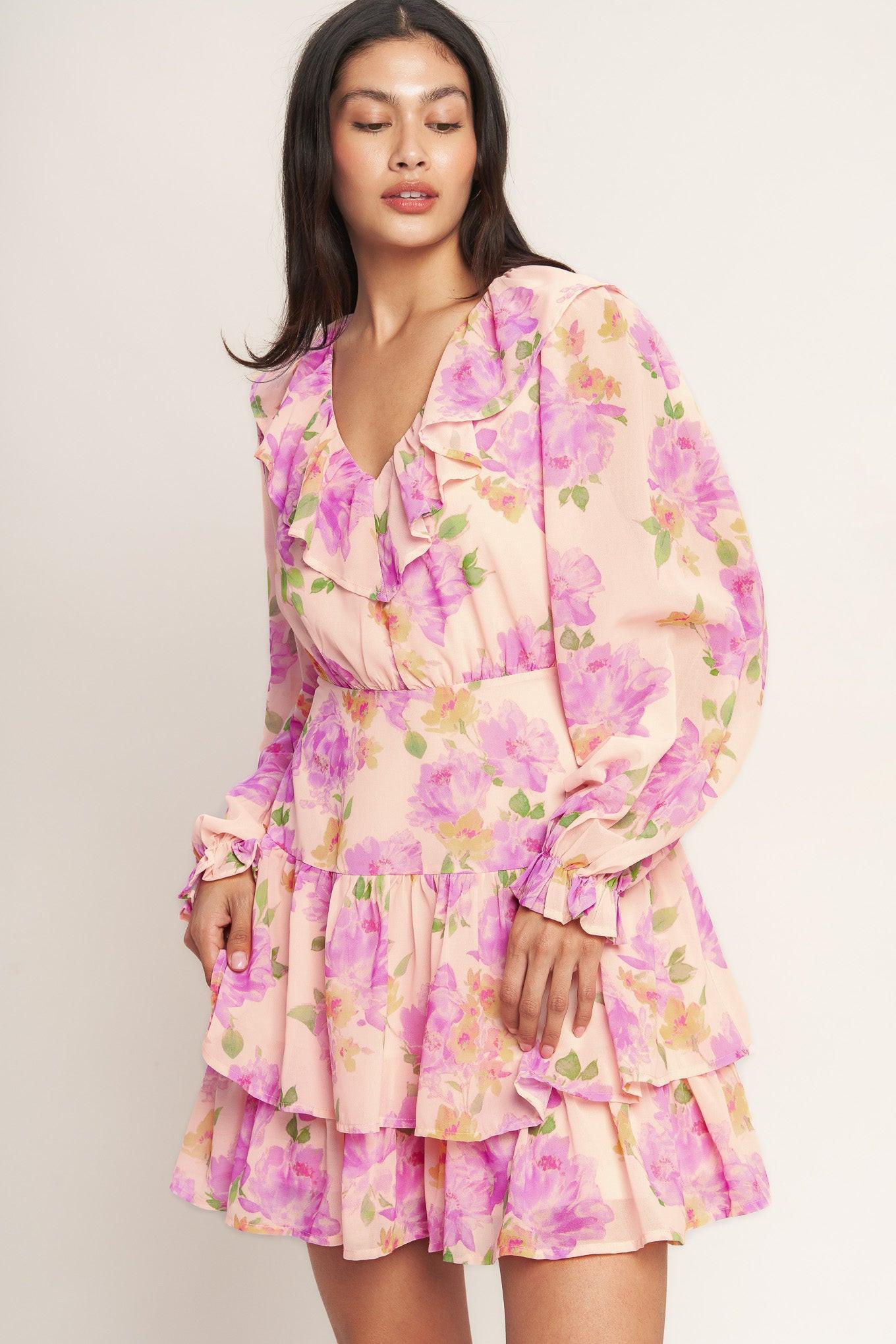 SWEET SERENDIPITY WOVEN MINI DRESS.