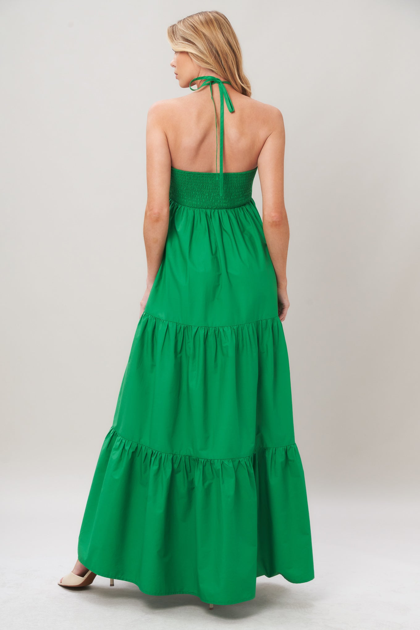 TROPIC STATEMENT WOVEN MAXI DRESS.
