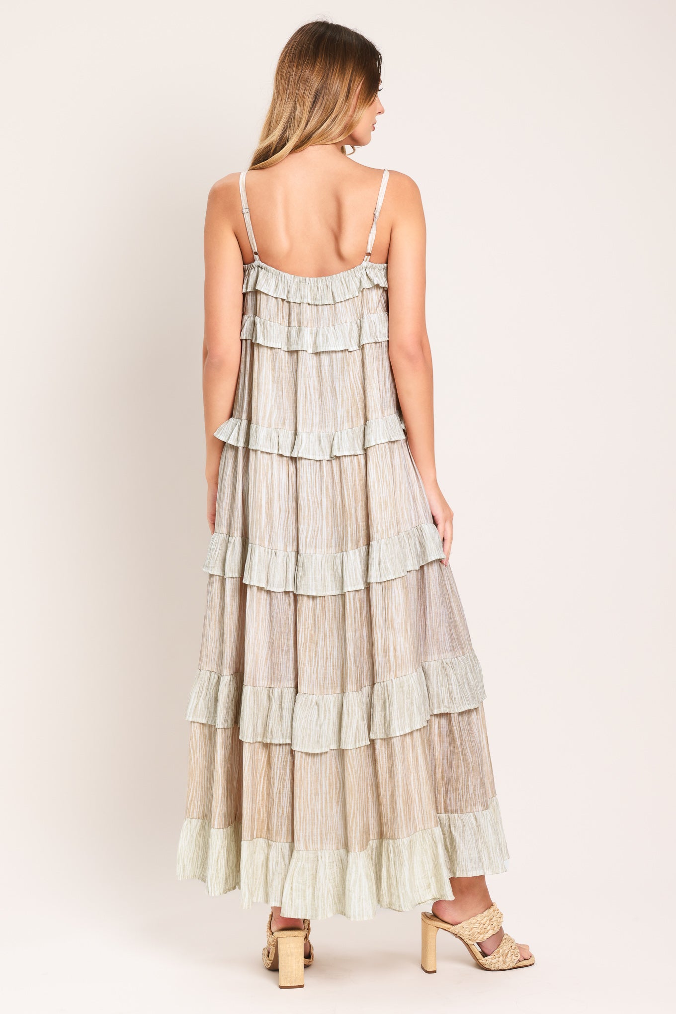 DUNE SERENA WOVEN MIDI DRESS.