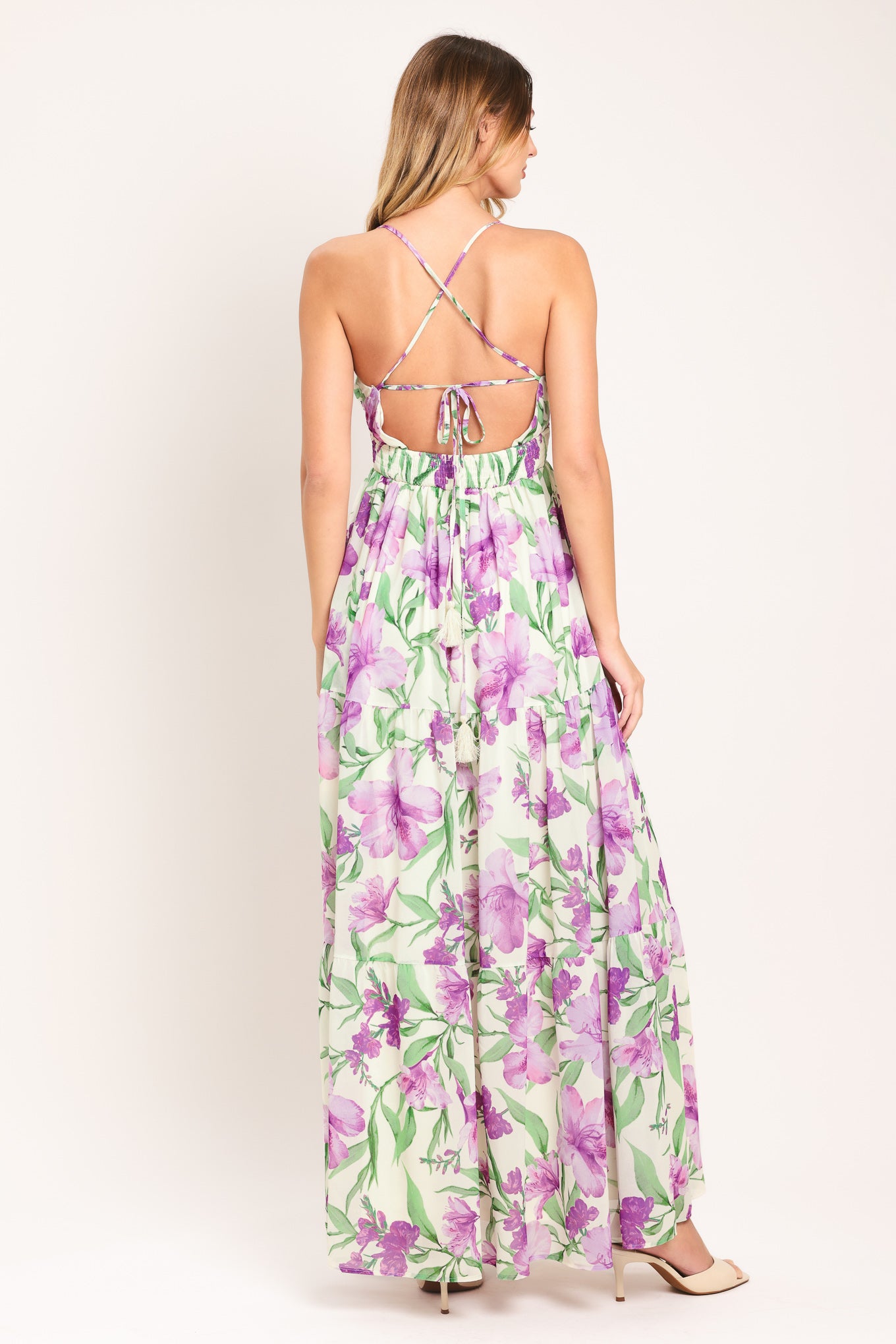 GARDEN SWEETHEART WOVEN MAXI DRESS.